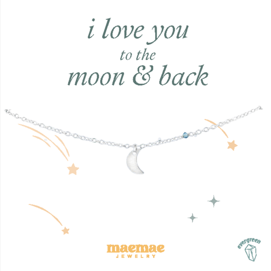 I love you to the moon 2025 and back necklace swarovski
