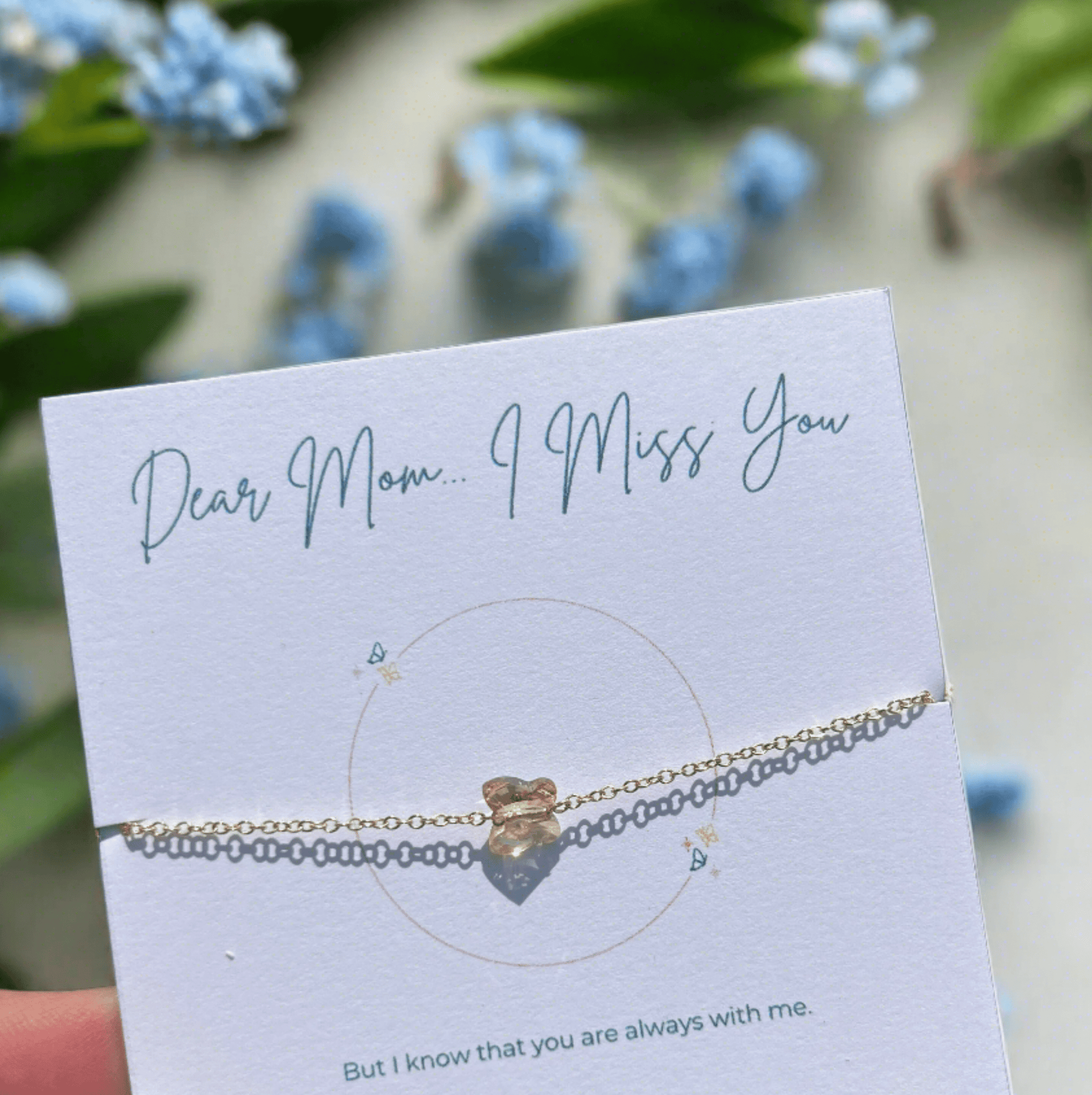 I Miss You Mom Butterfly Crystal Bracelet Dainty Bracelet MaeMae Jewelry | Butterfly Crystal | Dainty Bracelet | I Miss You Mom