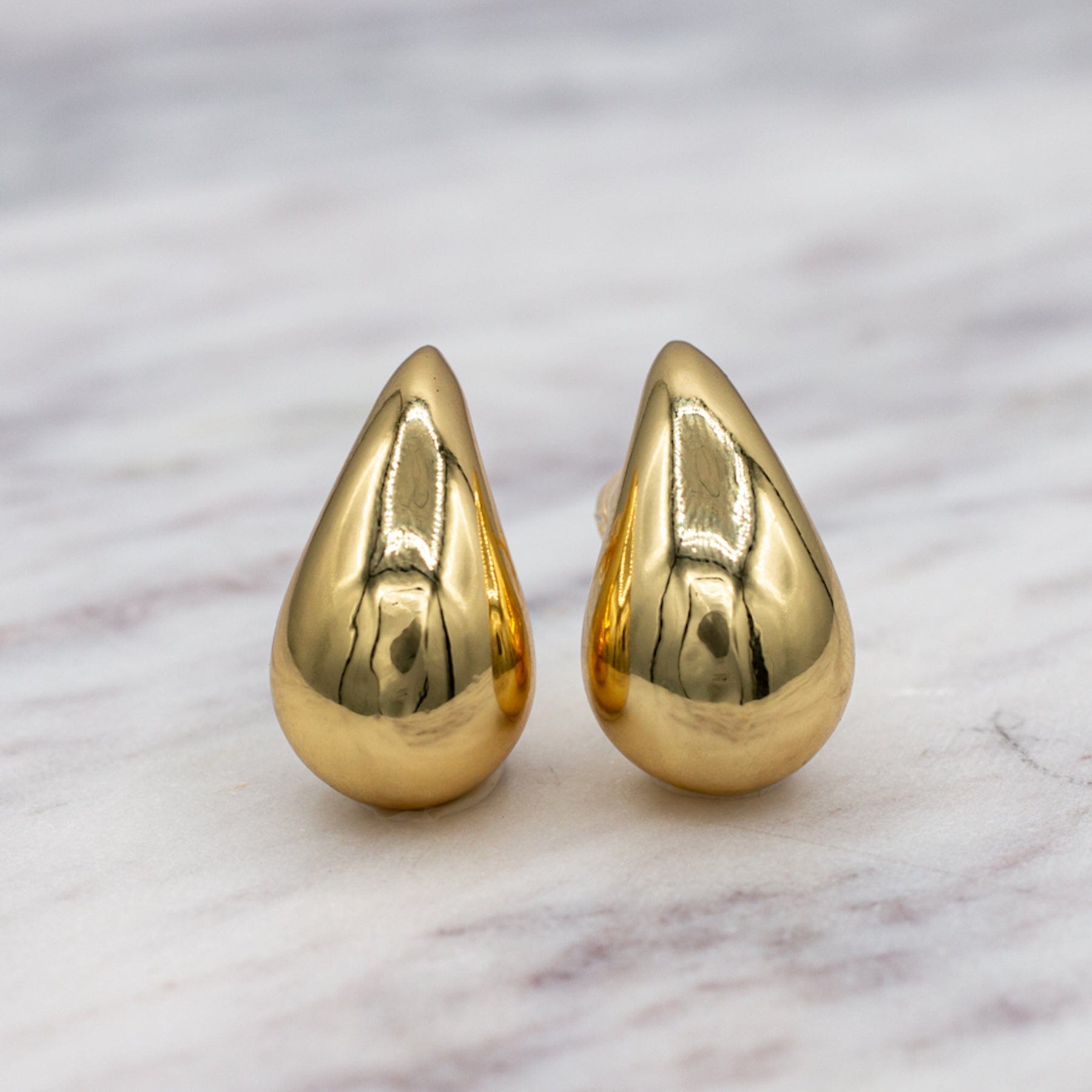 Chunky Teardrop Stud Earrings Dainty