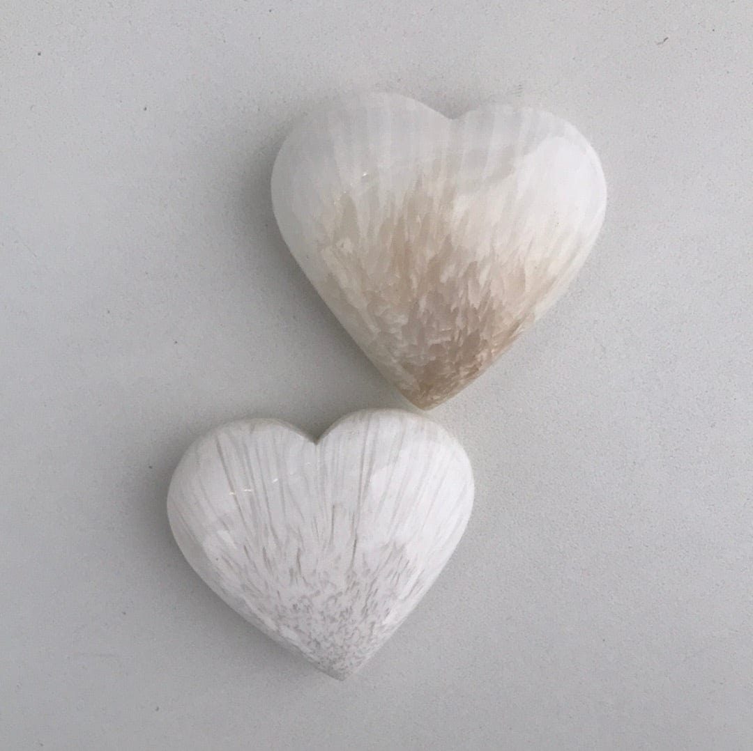 Heart Stone Crystals Variety of Options Dainty Crystals Scolecite Heart (Medium)