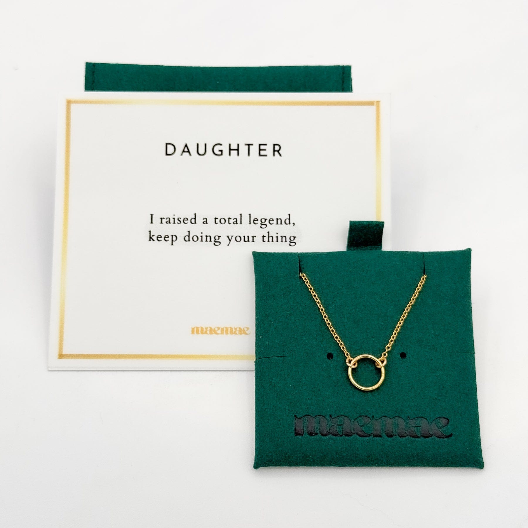 Daughter Necklace Dainty Daughter Circle Necklace - 14k Gold-Filled - MaeMae Jewelry