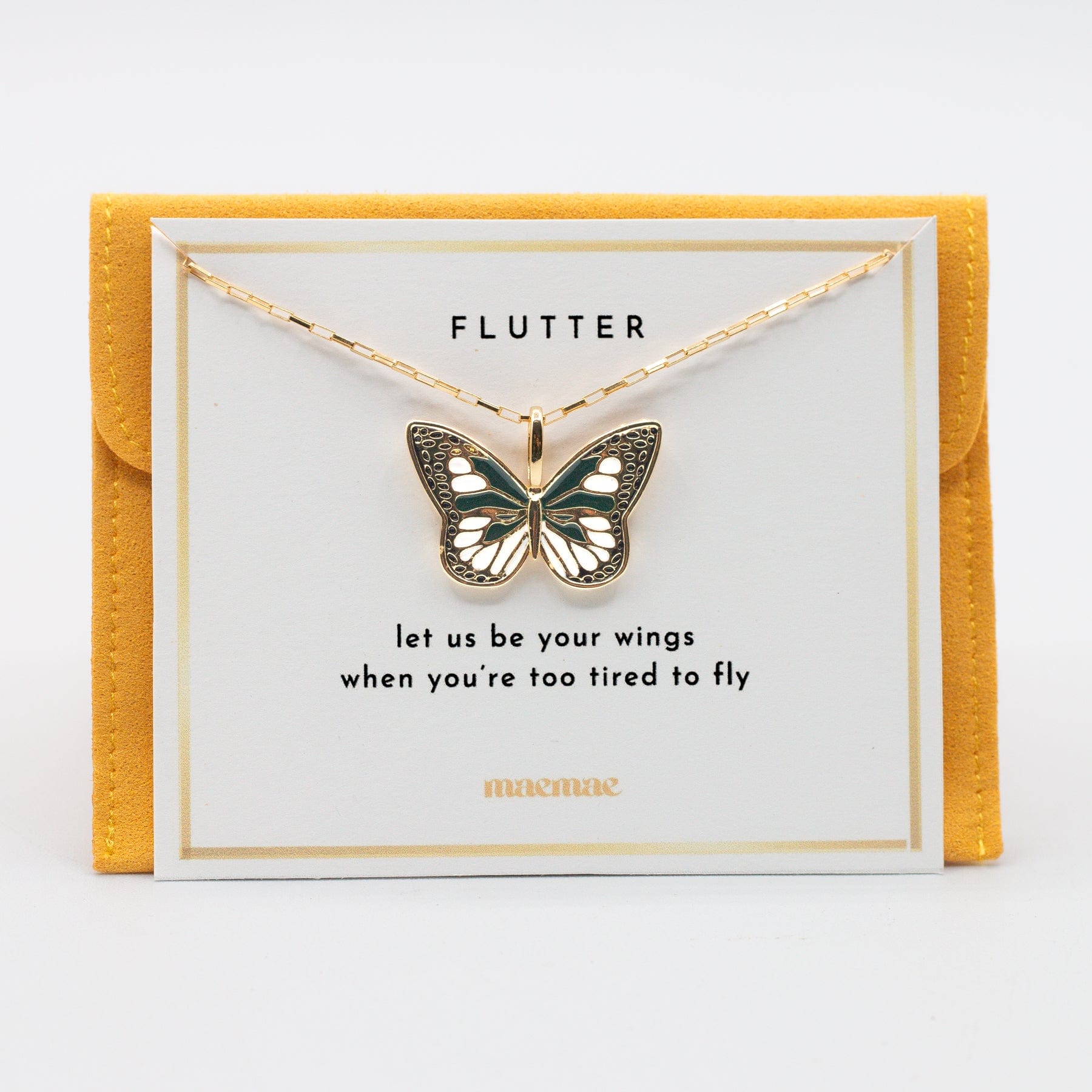 Flutter Butterfly Necklace Dainty Flutter Butterfly Necklace - 14k Gold-Filled - MaeMae Jewelry