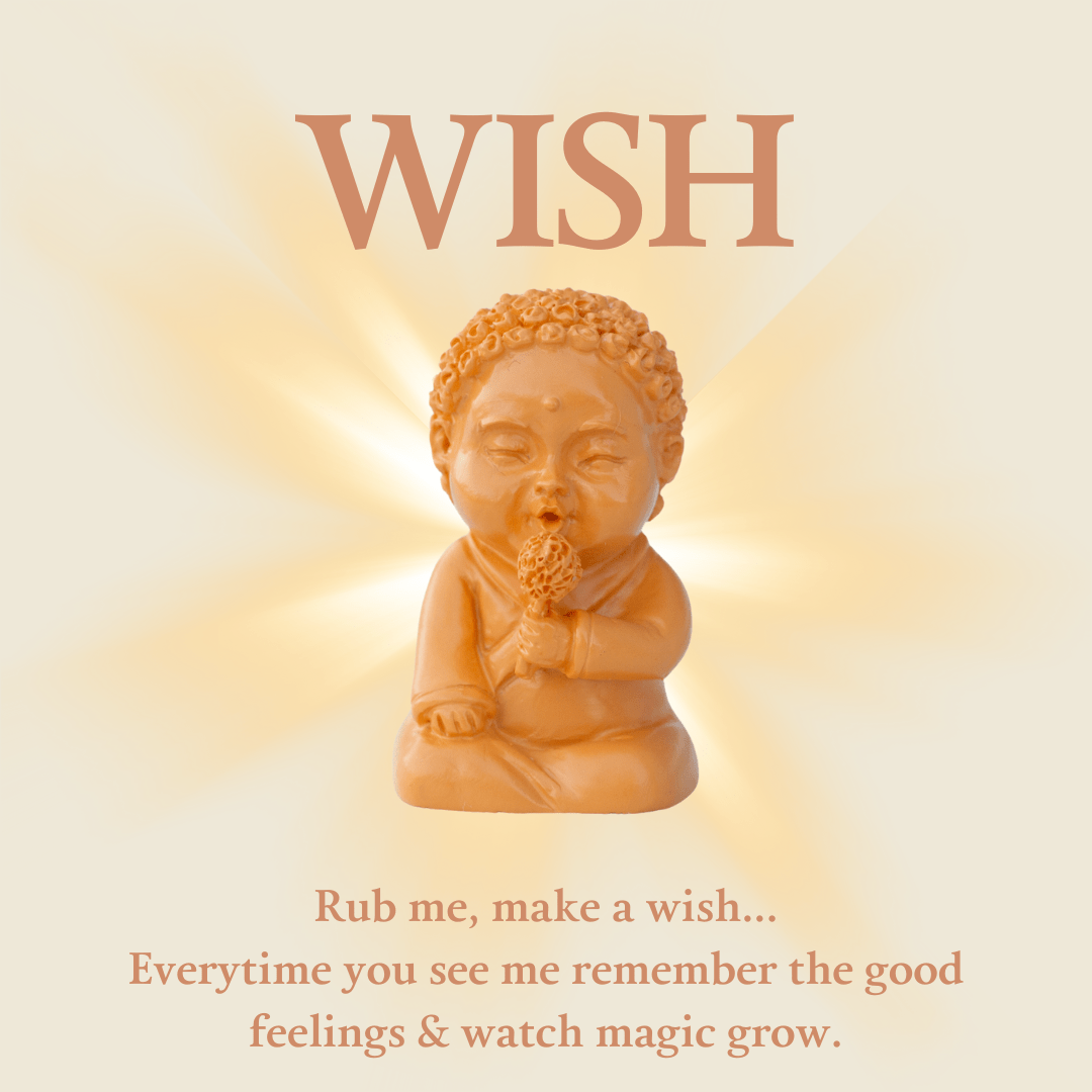 Wish and Love Bundle - Limited Edition Baby Buddha Dainty Home Decor MaeMae Jewelry | Peace Baby Buddha Figurine | Collectibles