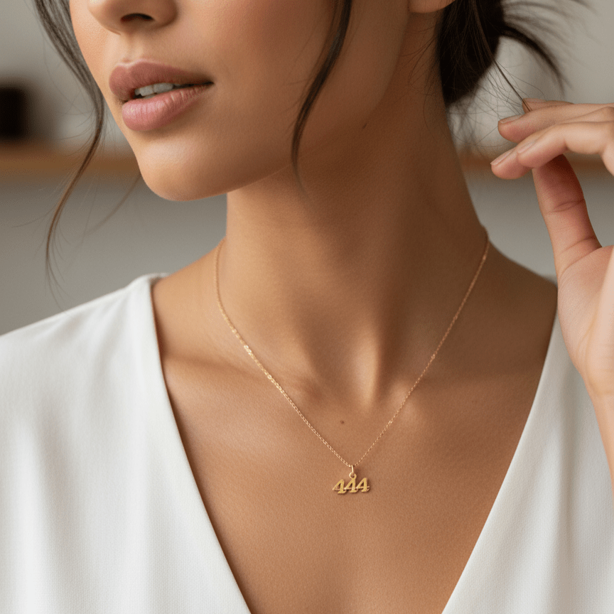 444 Necklace Dainty Necklace 16-18" 444 Necklace Angel Number - MaeMae Jewelry