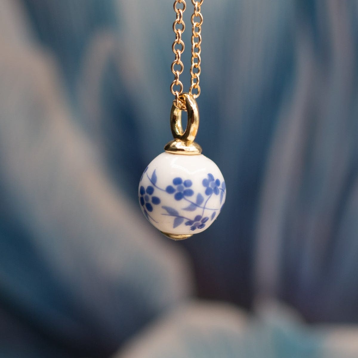 The Heirloom Necklace Dainty Necklace 16-18" Heirloom Necklace Porcelain Charm - MaeMae Jewelry