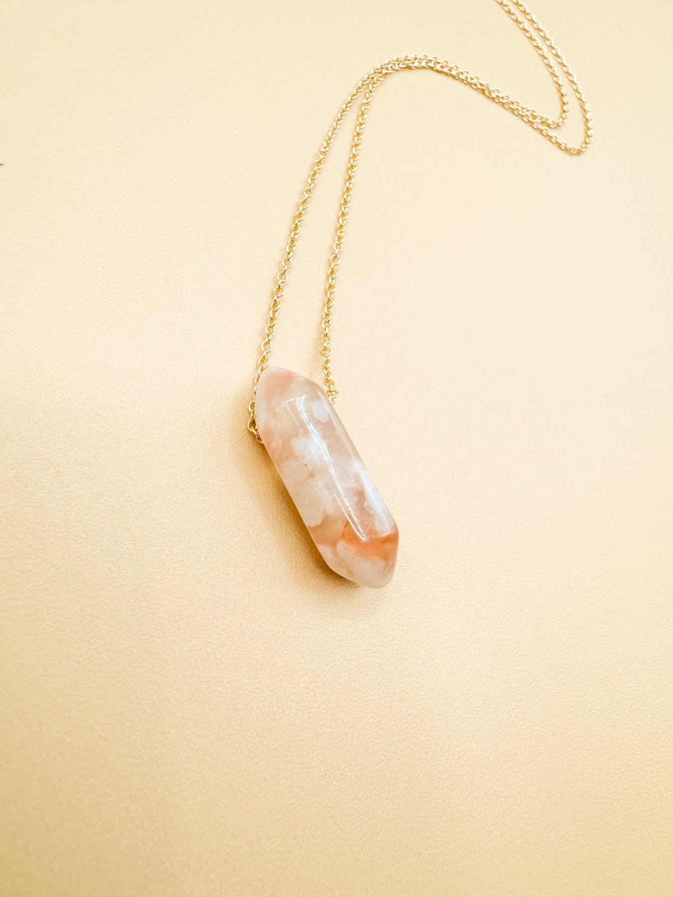Flower Agate Crystal Necklace Dainty Necklace Flower Agate Crystal Necklace | You Deserve All the Flowers