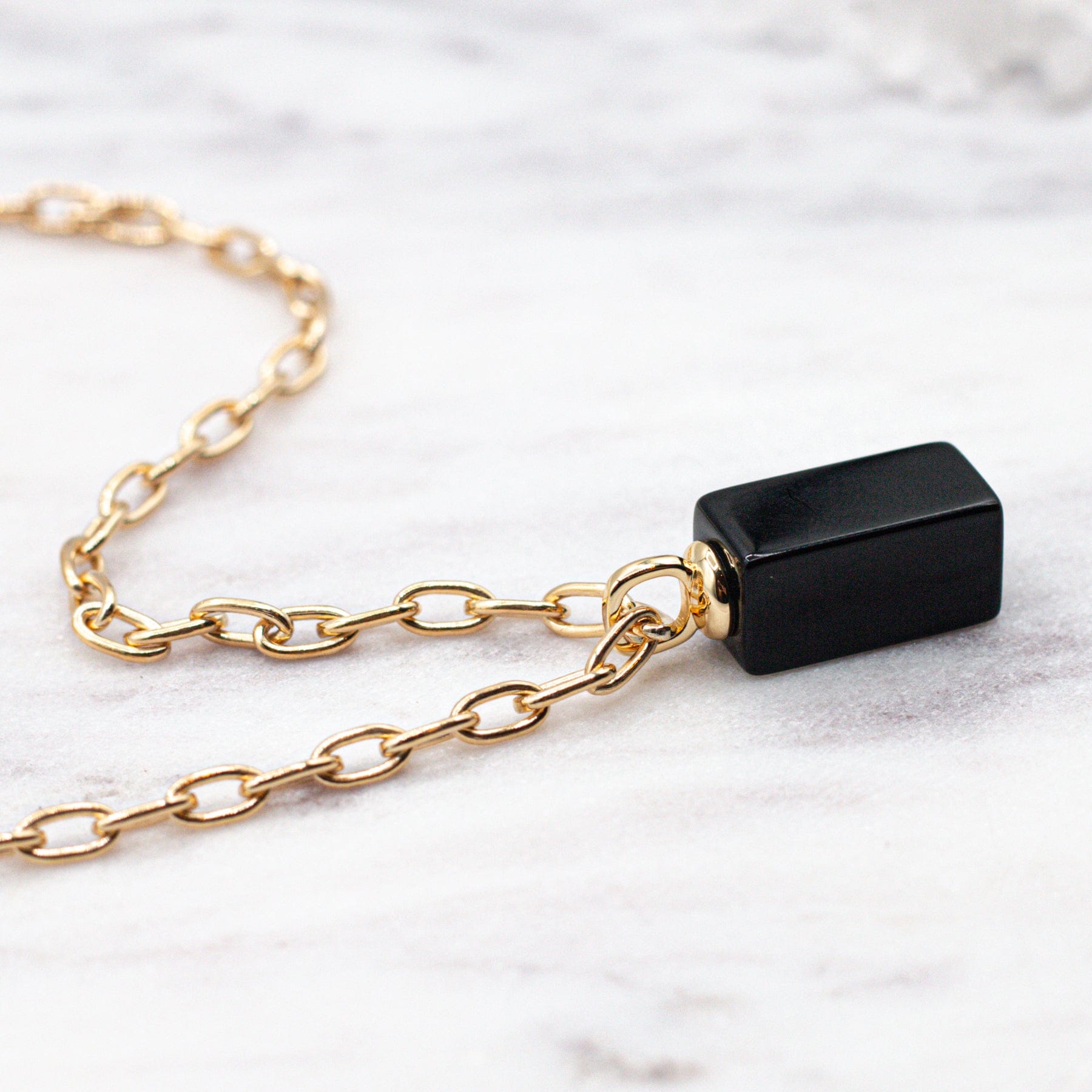 "I Am Made of Pure Magic" Black Onyx Necklace Dainty Necklace