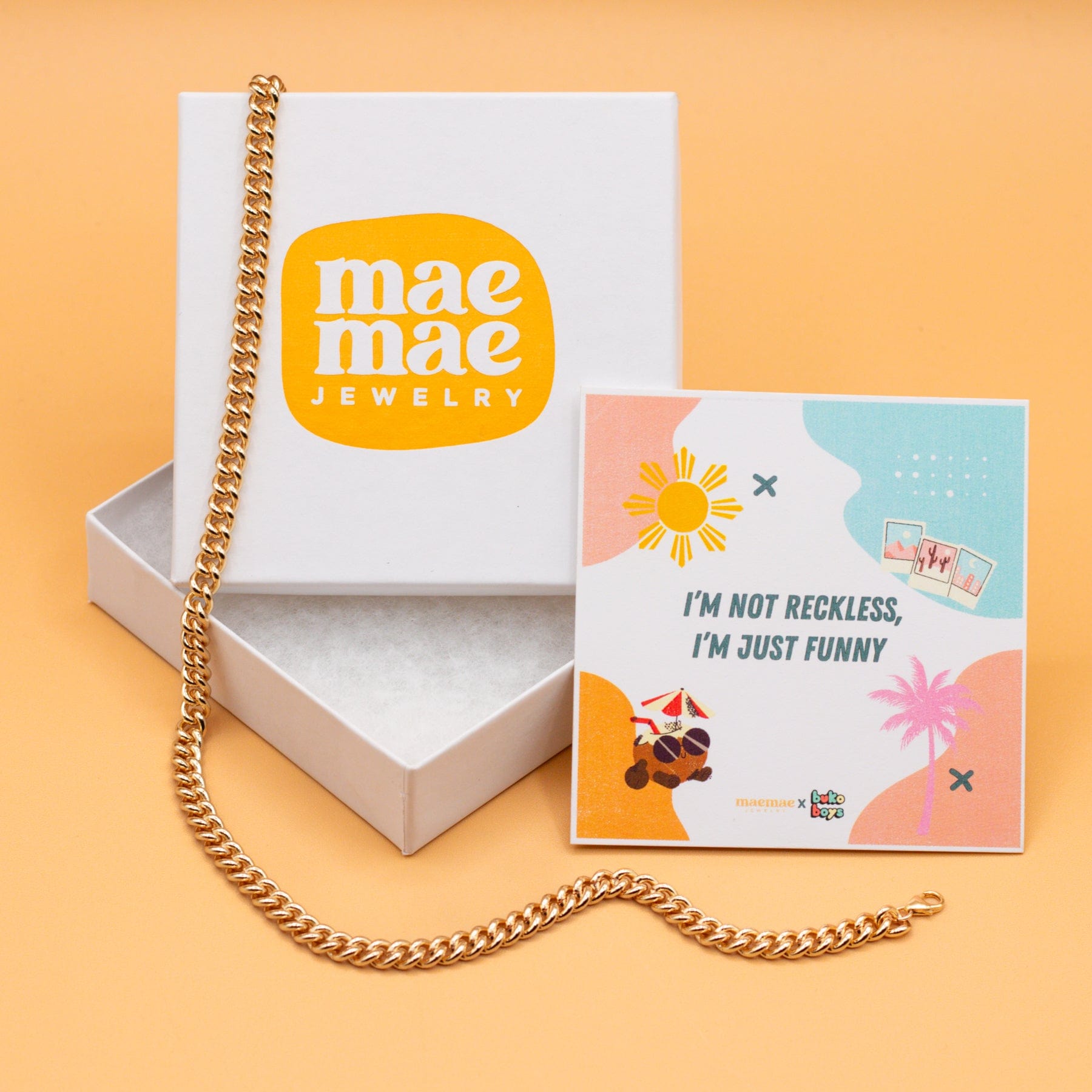 MaeMae x Buko Boys - I'm not Reckless Necklace Dainty Necklace Flower Agate Crystal Necklace | You Deserve All the Flowers