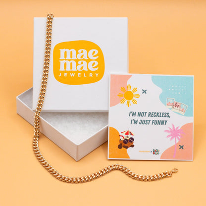 MaeMae x Buko Boys - I'm not Reckless Necklace Dainty Necklace Flower Agate Crystal Necklace | You Deserve All the Flowers