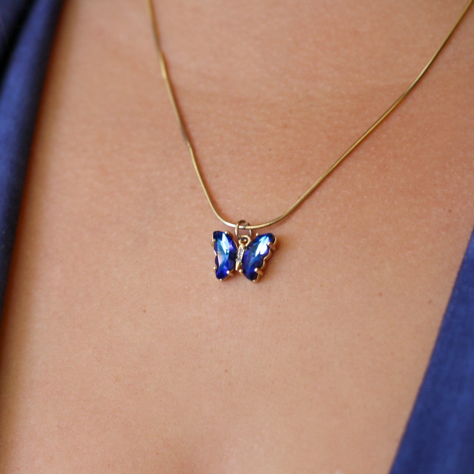 Your Story Matters Butterfly Crystal Necklace Dainty Necklace