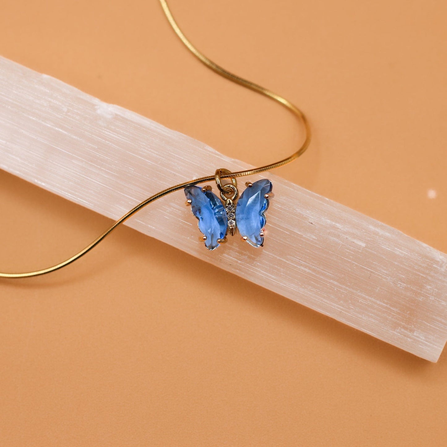Your Story Matters Butterfly Crystal Necklace Dainty Necklace