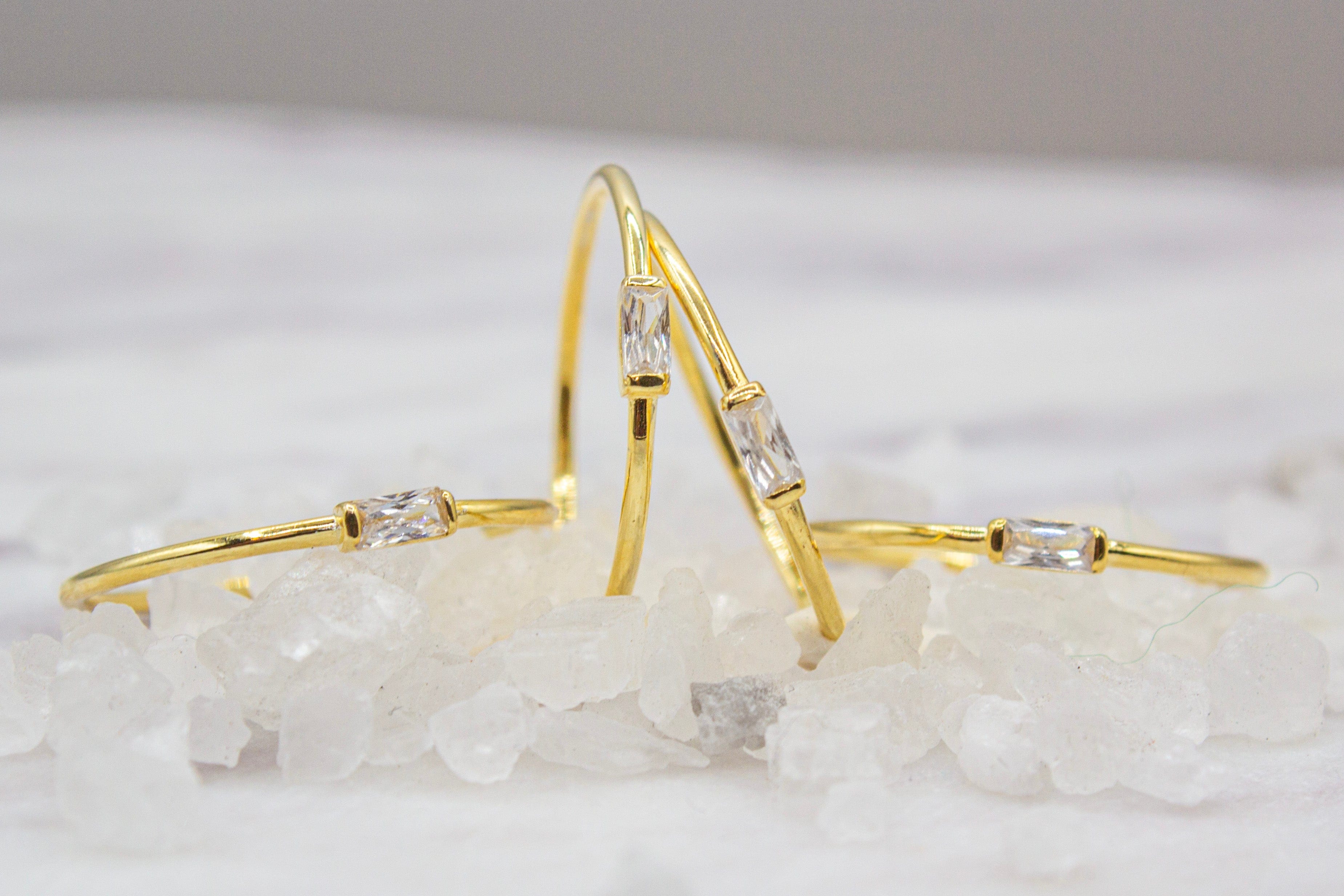 Eternity + Baguette Combo Ring Set Dainty Ring