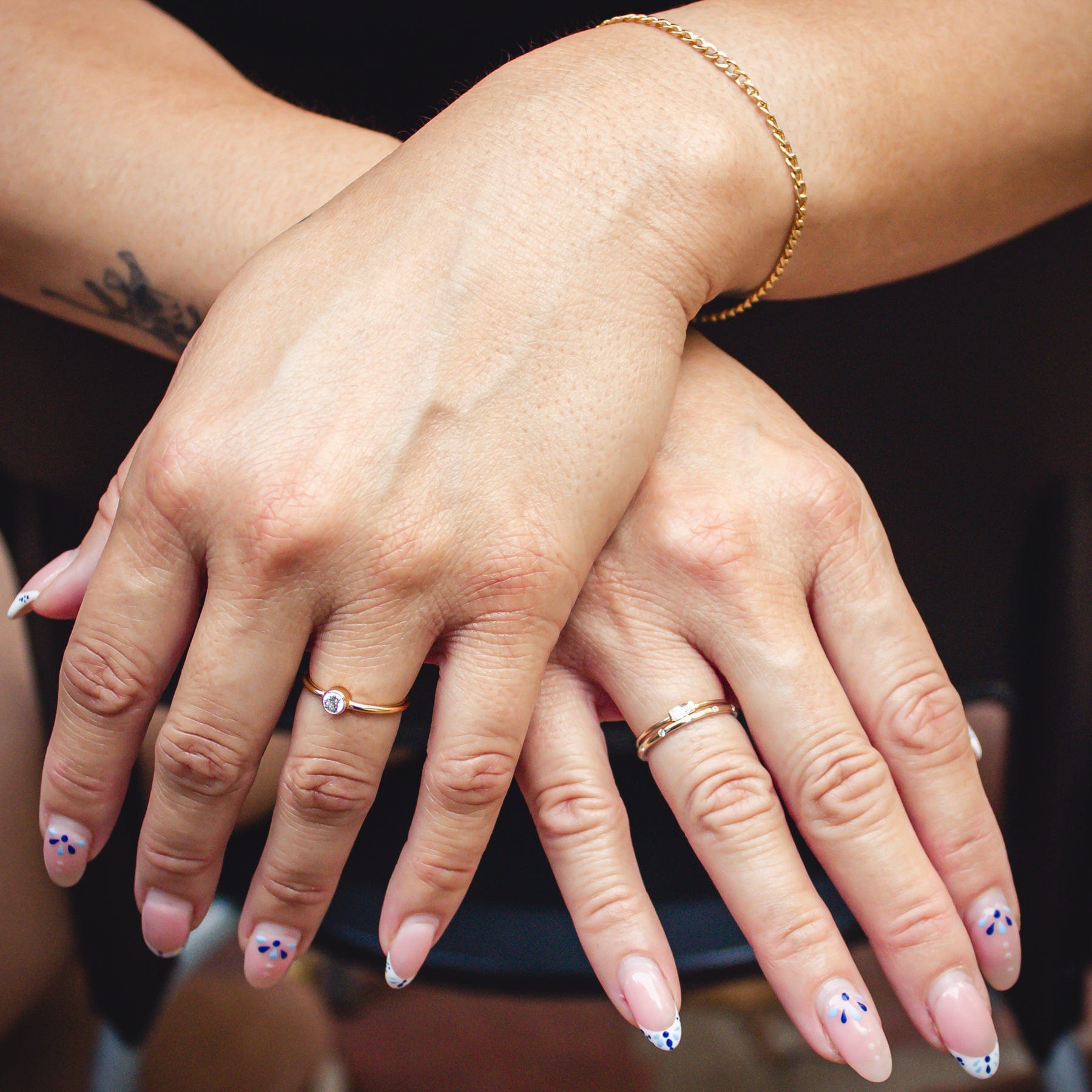 Eternity + Baguette Combo Ring Set Dainty Ring