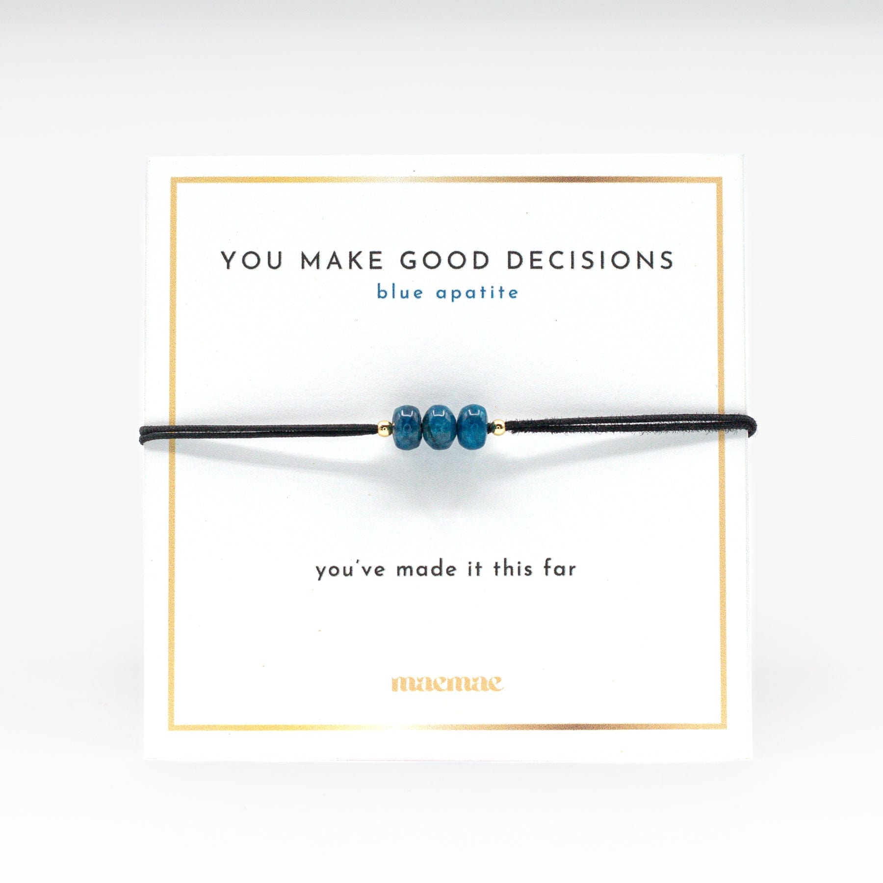 You Make Good Decisions Apatite String Bracelet Dainty You Make Good Decisions Apatite String Bracelet - MaeMae Jewelry