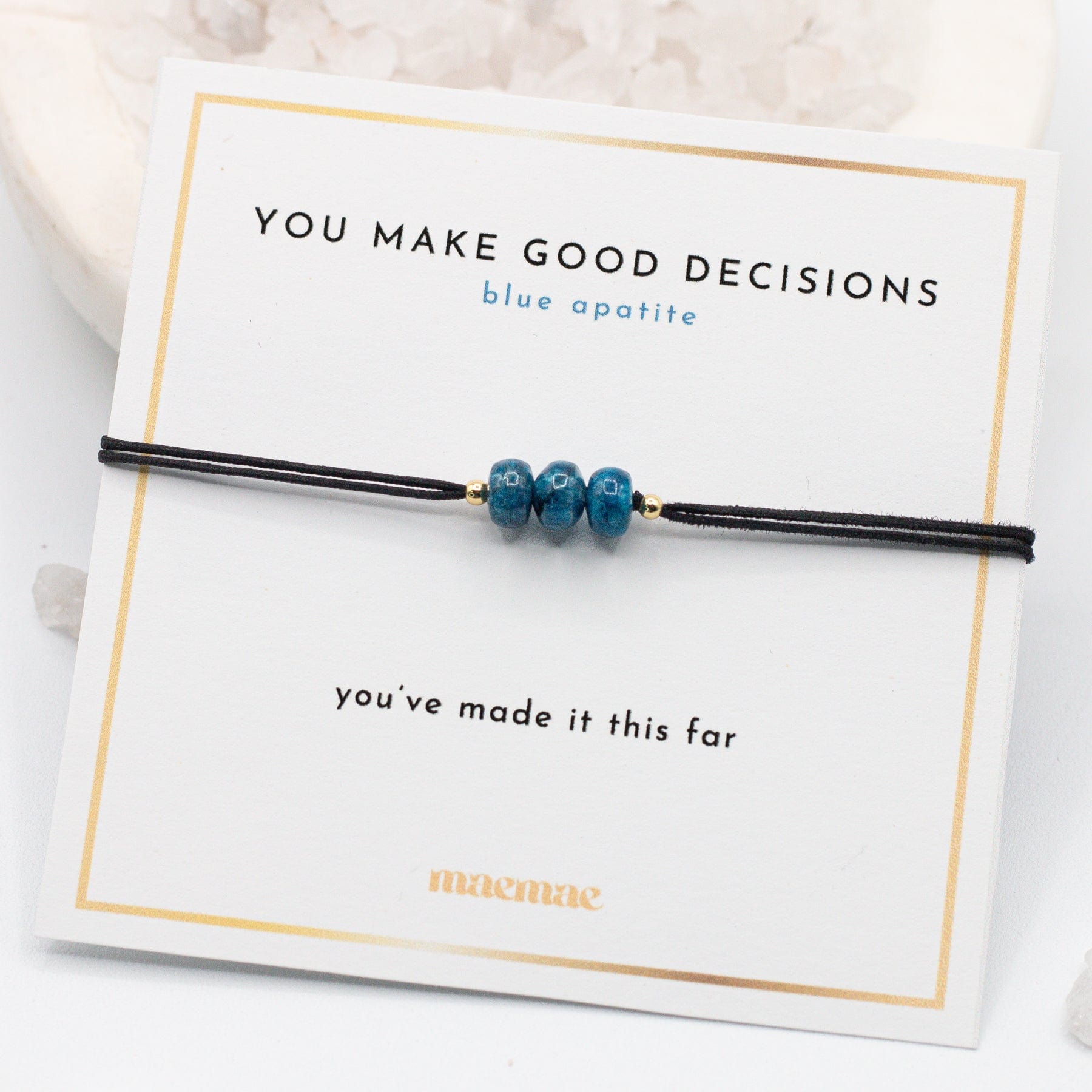 You Make Good Decisions Apatite String Bracelet Dainty You Make Good Decisions Apatite String Bracelet - MaeMae Jewelry