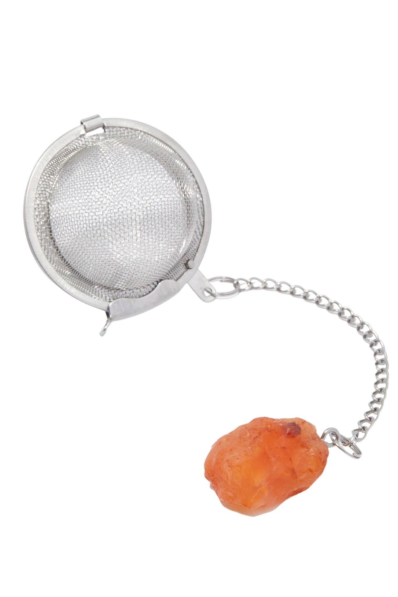 Crystal Tea Infuser - Tea Strainer - Crystal Tea Ball Dainty Raw Carnelian