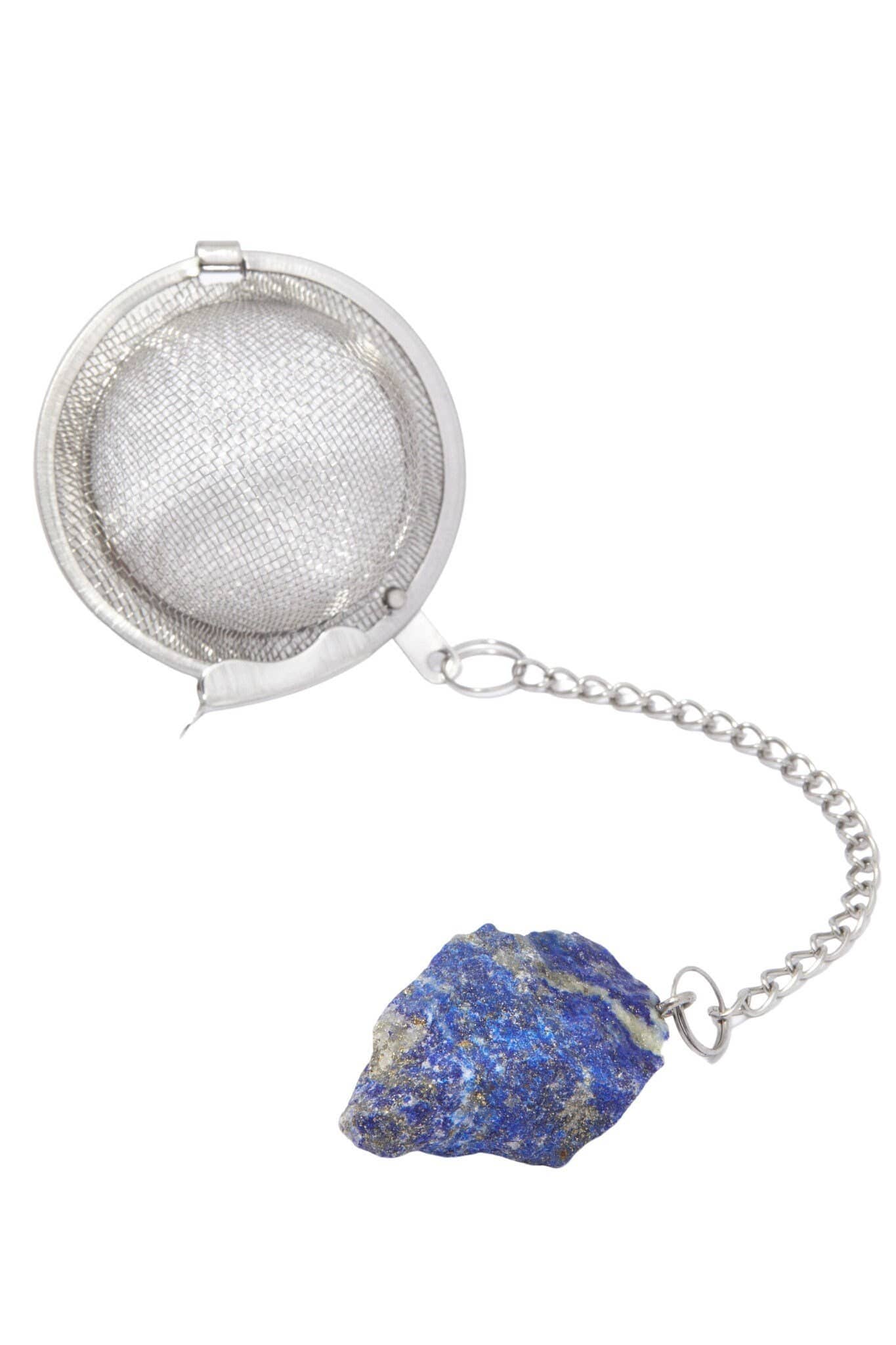 Crystal Tea Infuser - Tea Strainer - Crystal Tea Ball Dainty Raw Lapis Lazuli