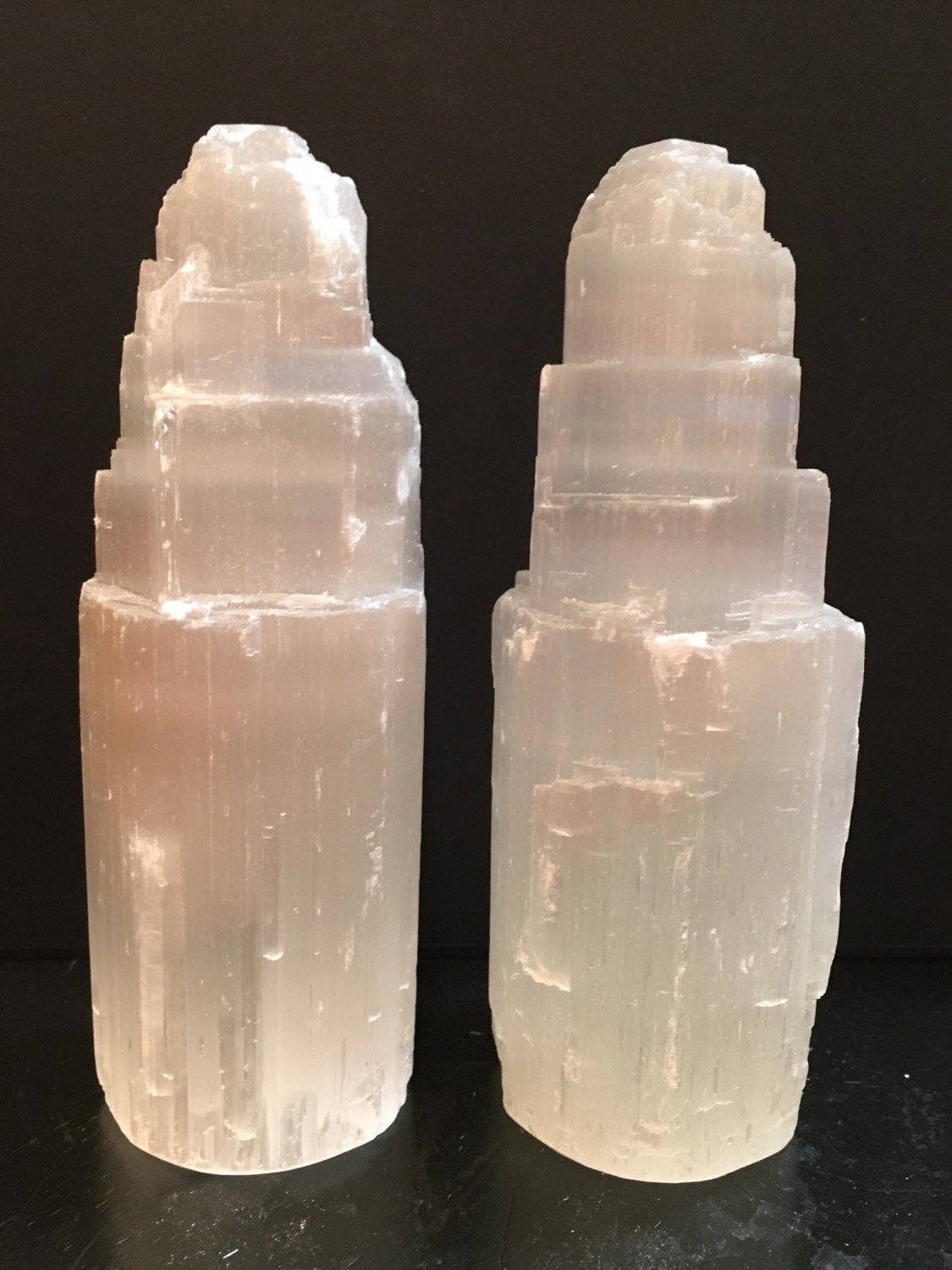 Raw Selenite Tower - 5 to 6", Crystal Cleansing Tower Dainty