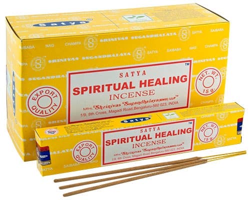 Spiritual Healing Satya Incense Sticks 1 Dozen 15 Gram Packs Dainty