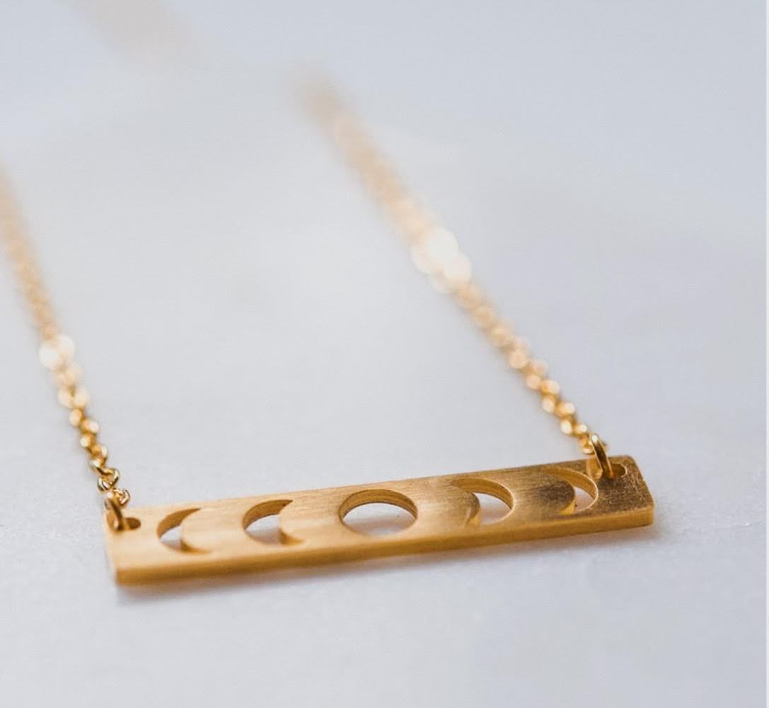 Phases Necklace Dainty 14in -16in