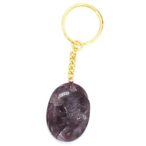 Worry Stone Crystal Keychain Dainty Accessories Amethyst Natural Stone | Thumb Stone | Worry Stone Crystal Keychains