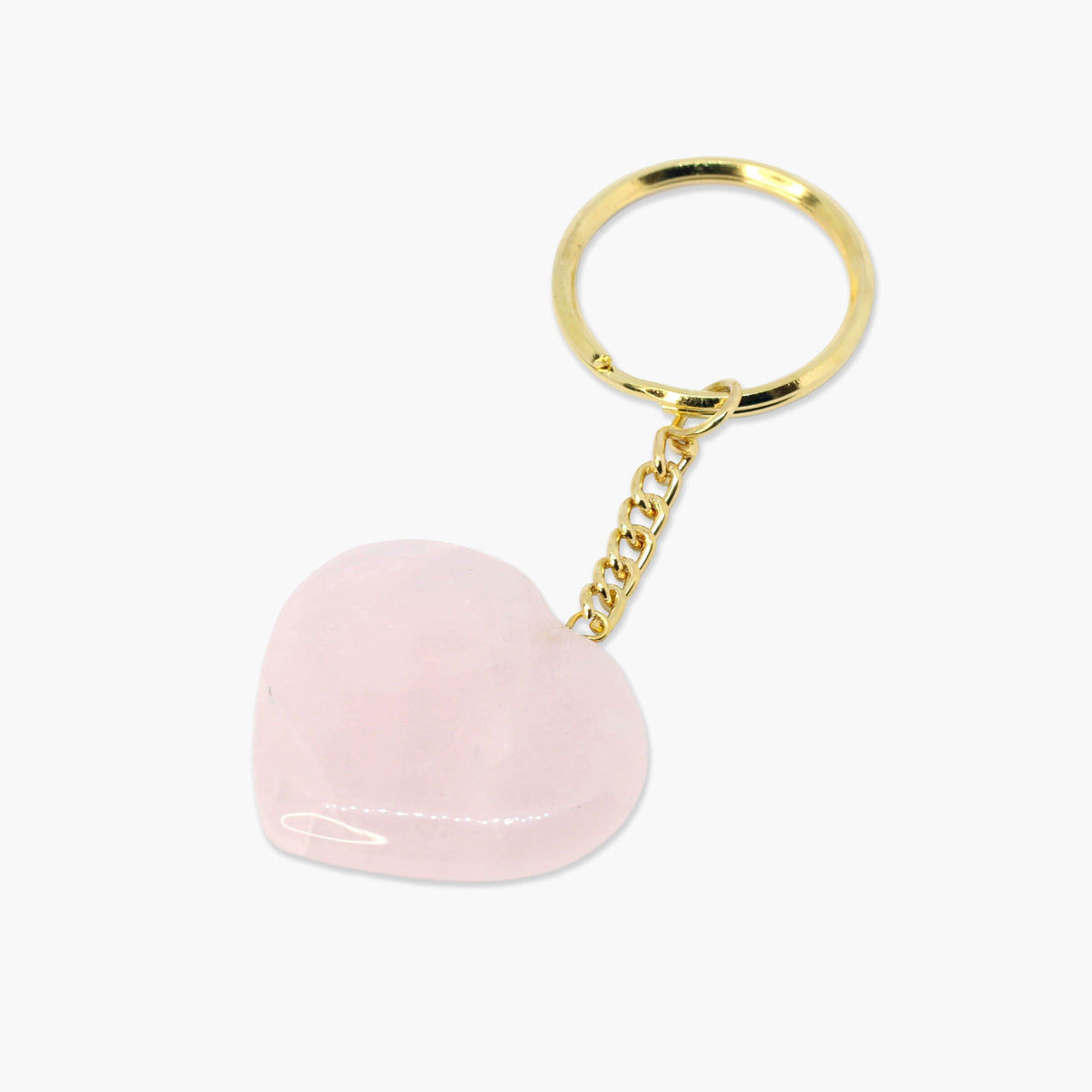 Crystal Heart Keychains Dainty Accessories Natural Stone | Heart-Shaped | Worry Stone Crystal Keychains