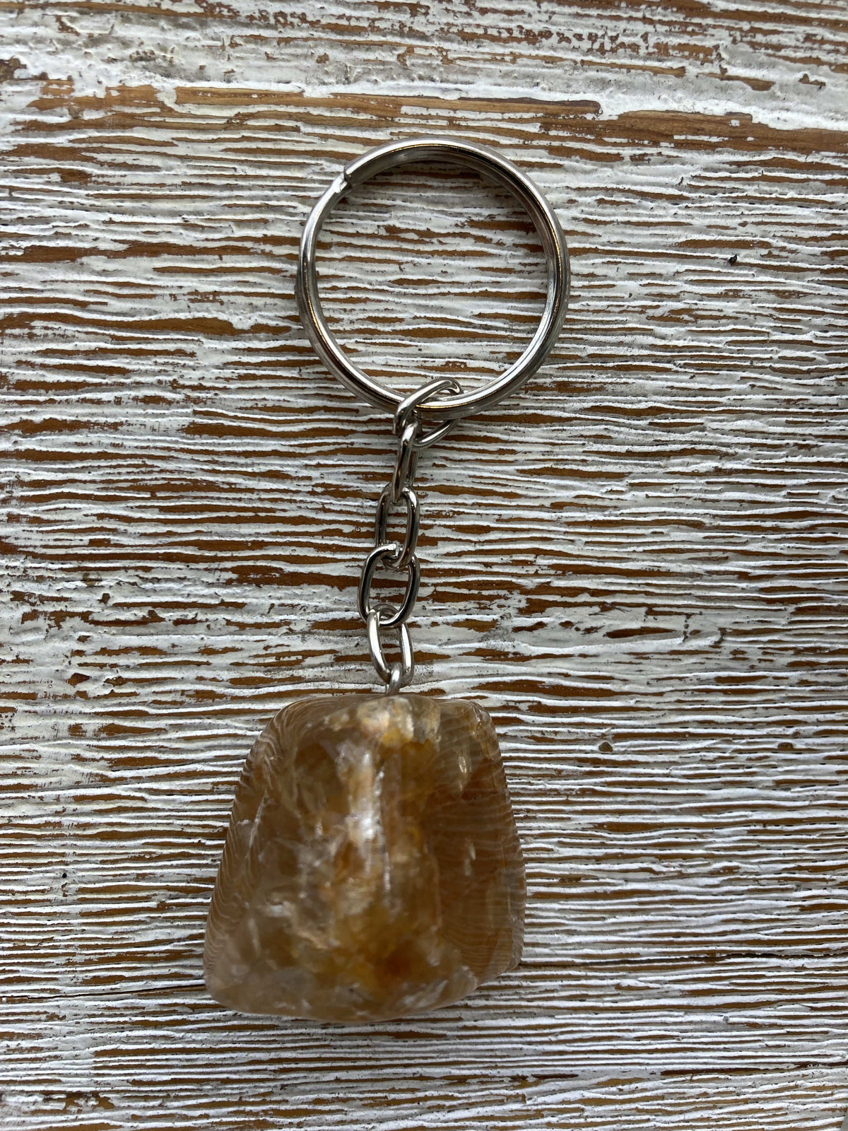 Polished Stone Crystal Keychain Dainty Accessories Golden Healer Quartz Natural Stone | Tumbled Stone | Worry Stone Crystal Keychains