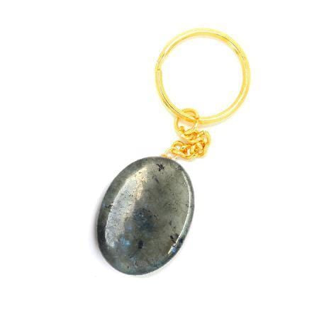 Worry Stone Crystal Keychain Dainty Accessories Labradorite Natural Stone | Thumb Stone | Worry Stone Crystal Keychains