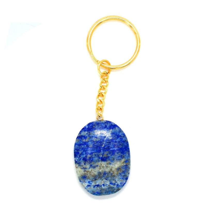 Worry Stone Crystal Keychain Dainty Accessories Lapis Lazuli Natural Stone | Thumb Stone | Worry Stone Crystal Keychains