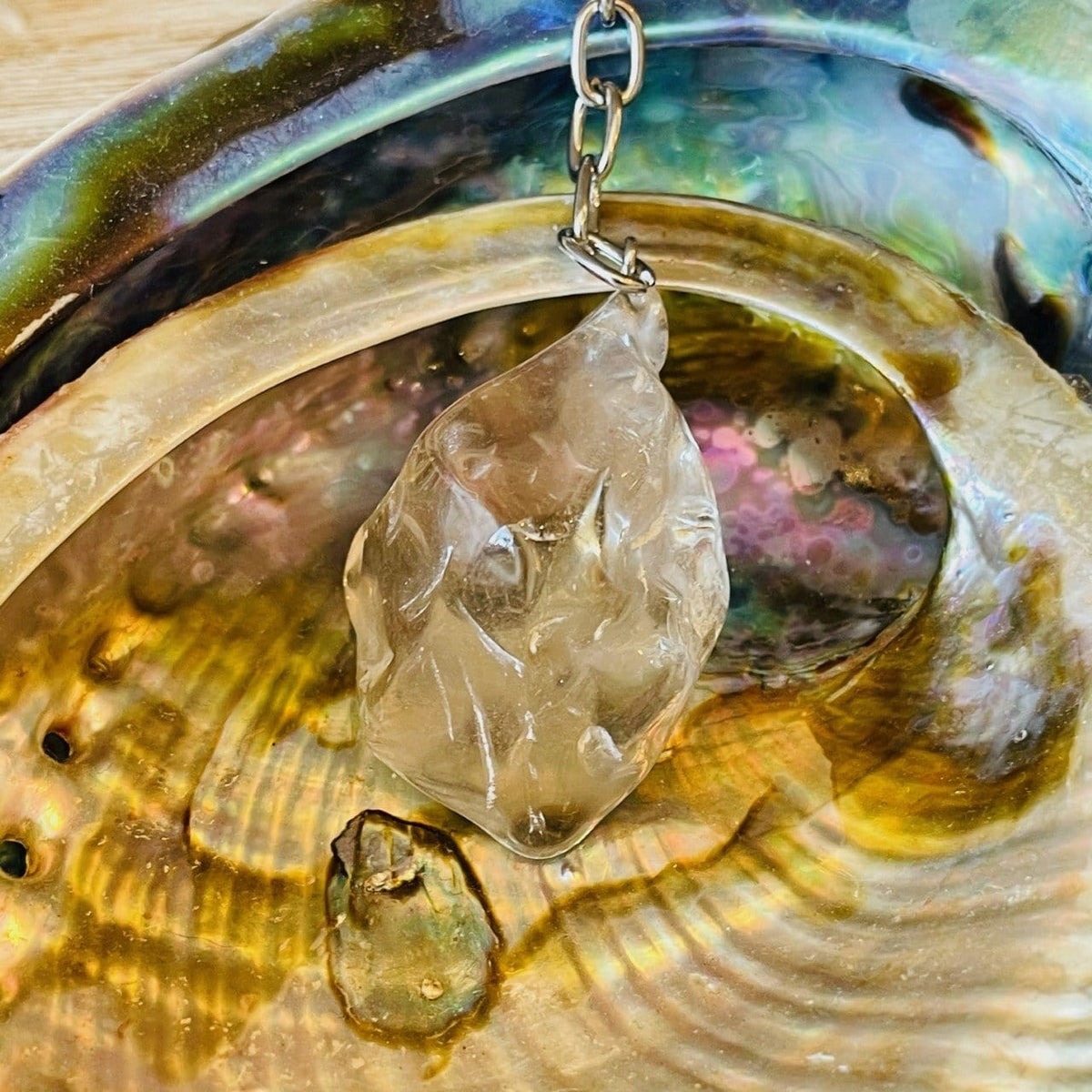 Polished Stone Crystal Keychain Dainty Accessories Natural Stone | Tumbled Stone | Worry Stone Crystal Keychains