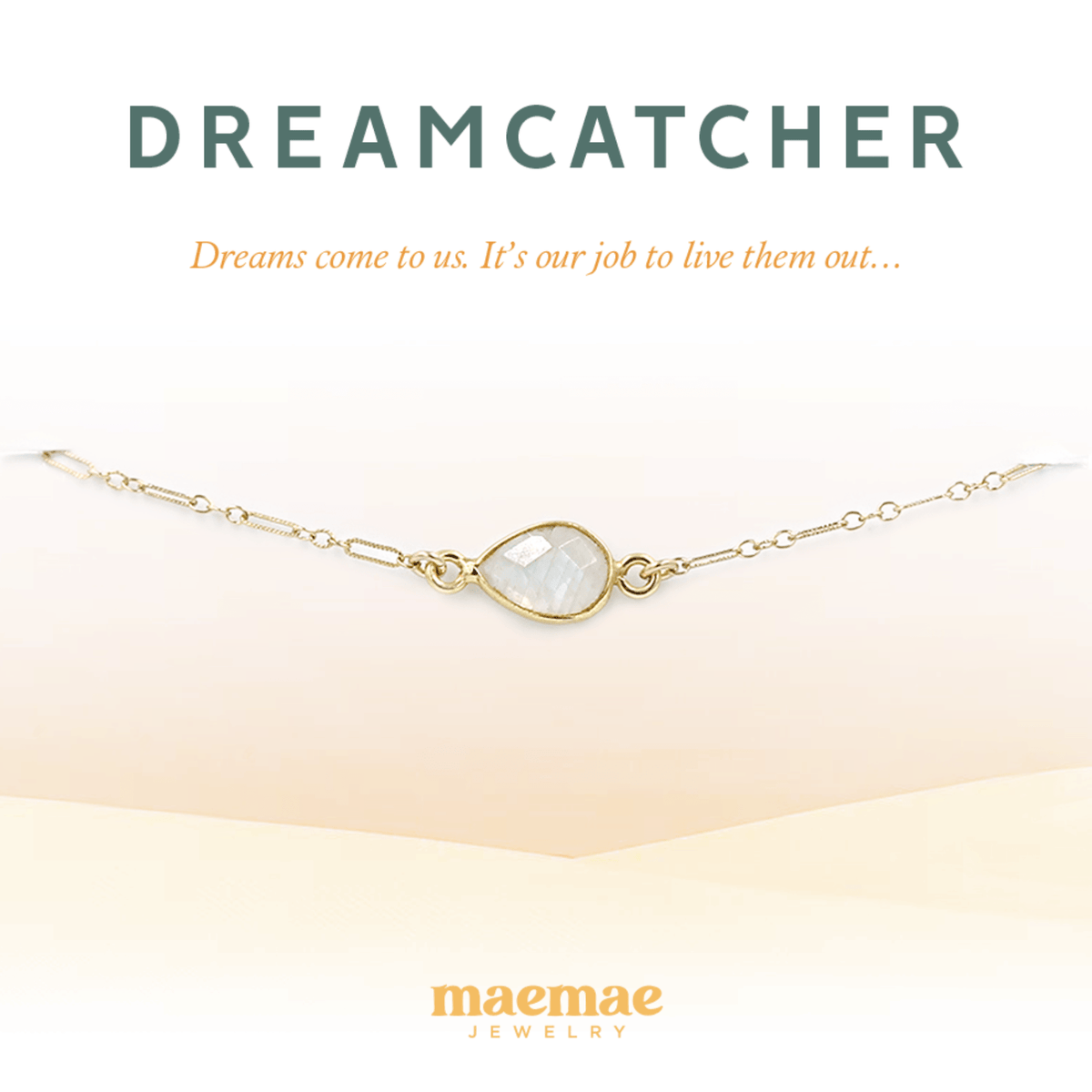 MaeMae Jewelry Dreamcatcher 14k gold filled bracelet with drop pendant