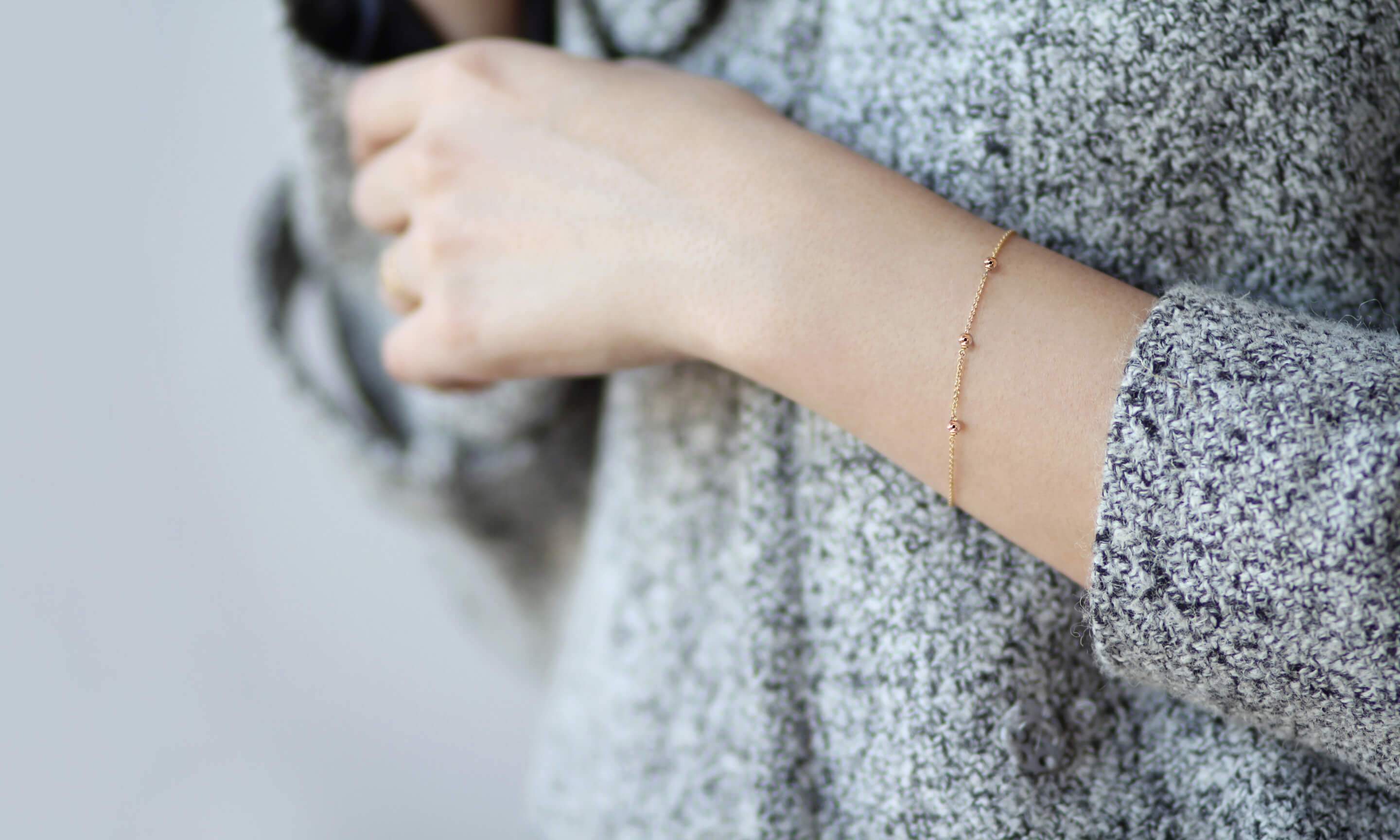 I Love Us Bracelet Dainty Bracelet 14k Gold Filled / s/m MaeMae Jewelry | I Love Us Bracelet | Dainty and Minimal | Two-Toned