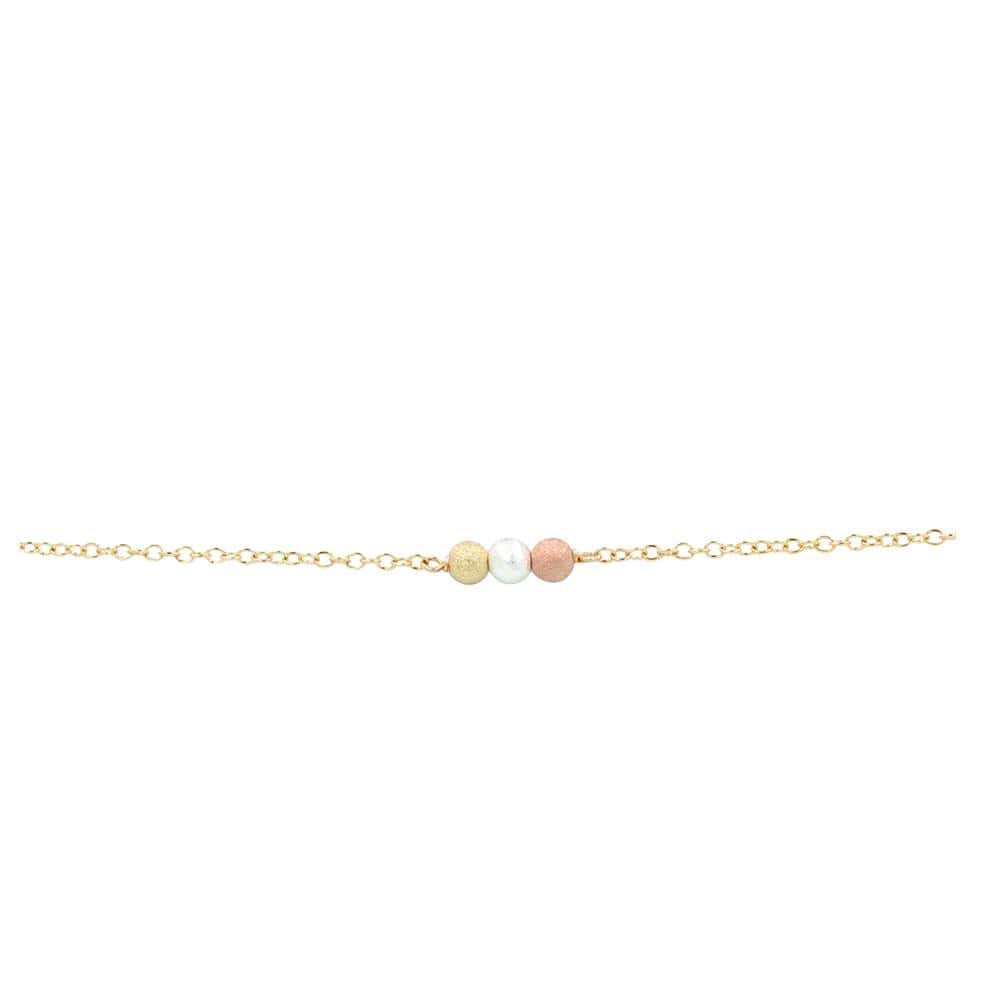 Just Breathe Bracelet Dainty Bracelet 14k Gold Filled / S/M MaeMae Jewelry | Just Breathe Bracelet | Dainty Tri-Tone | Gold or Silver