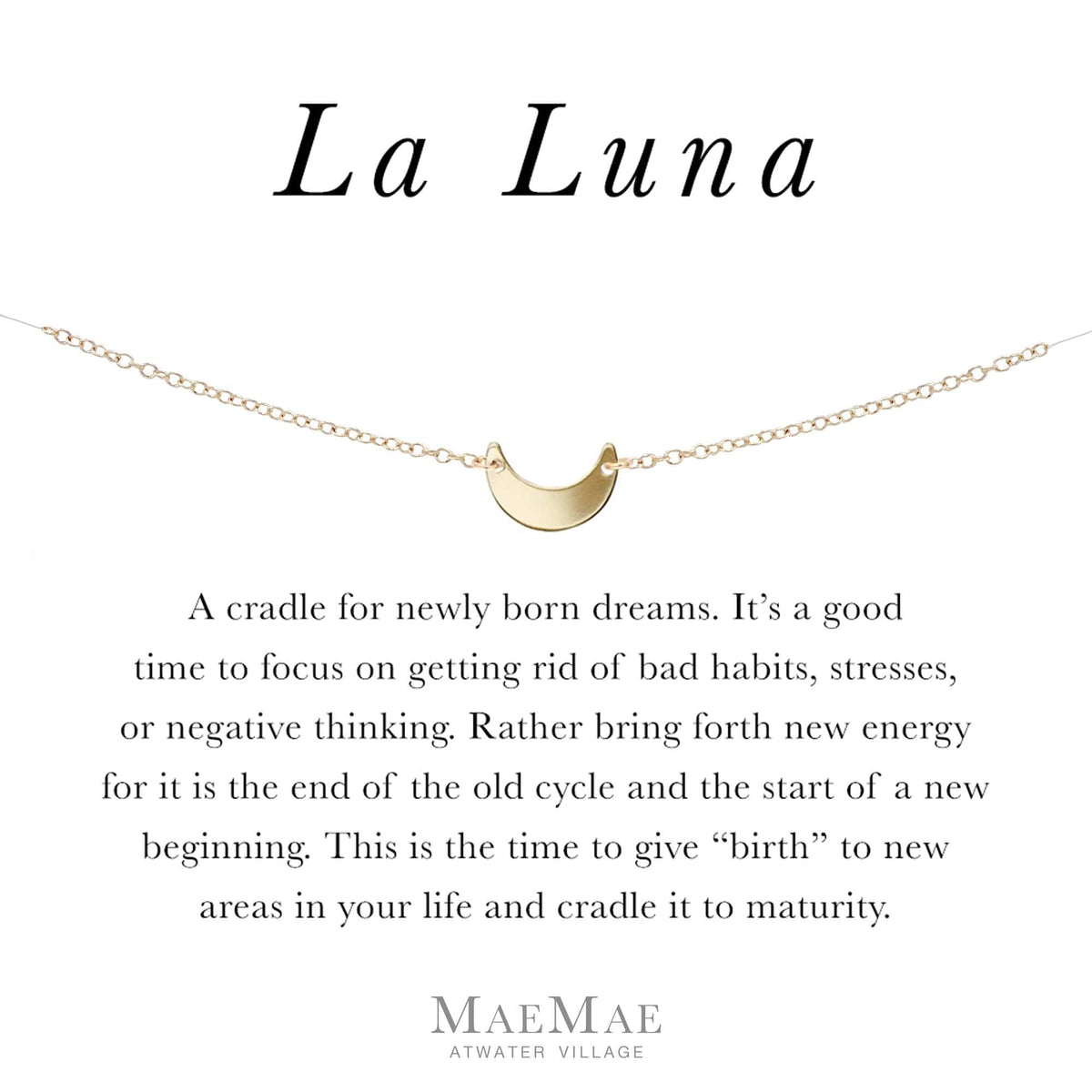 La Luna Bracelet Dainty Bracelet 14k Gold Filled / XS MaeMae Jewelry | "La Luna" Dainty Crescent Moon Bracelet | Carded Jewelry 