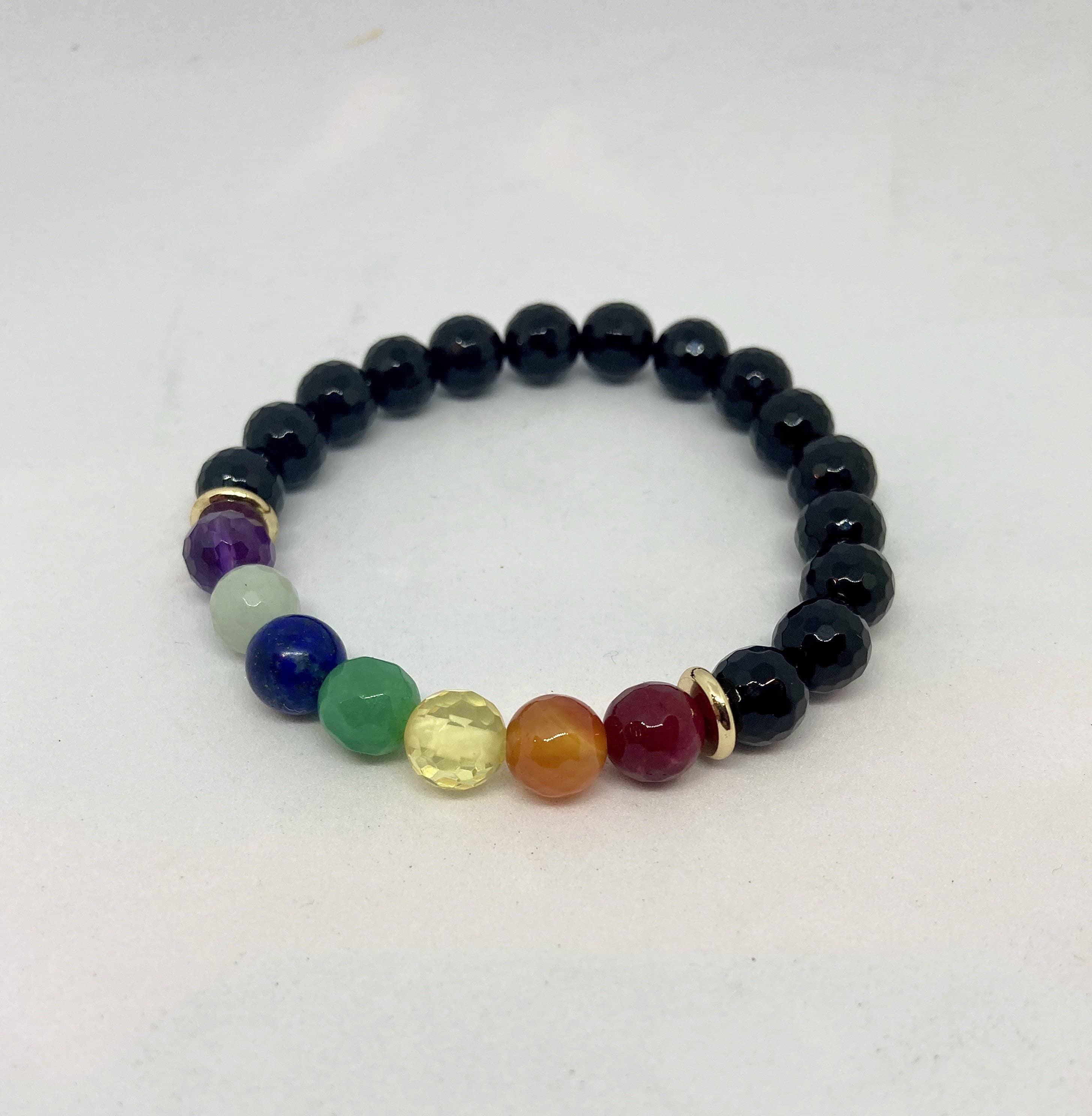 7 Chakras Natural Stone Bracelet Dainty Bracelet