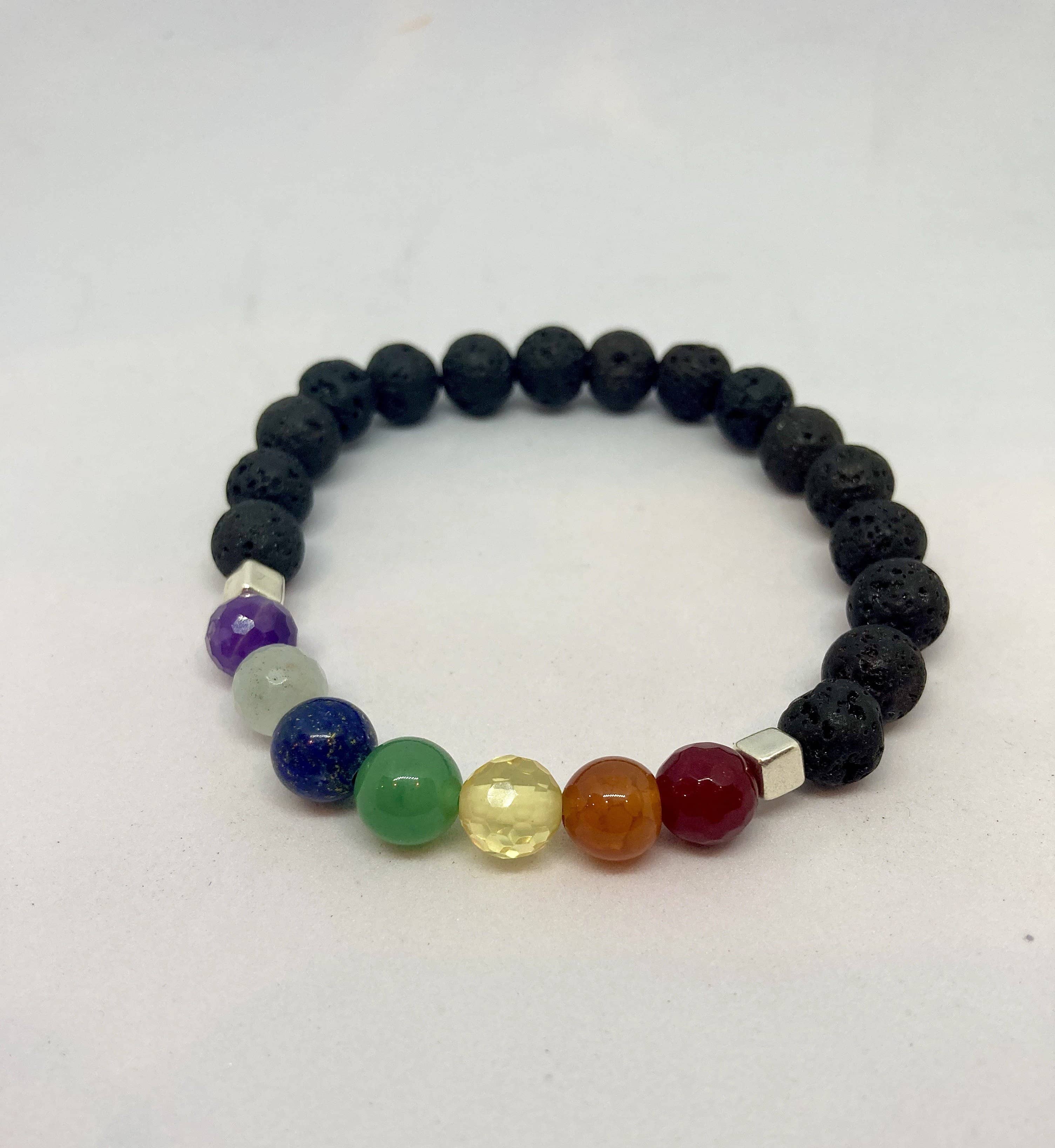 7 Chakras Natural Stone Bracelet Dainty Bracelet