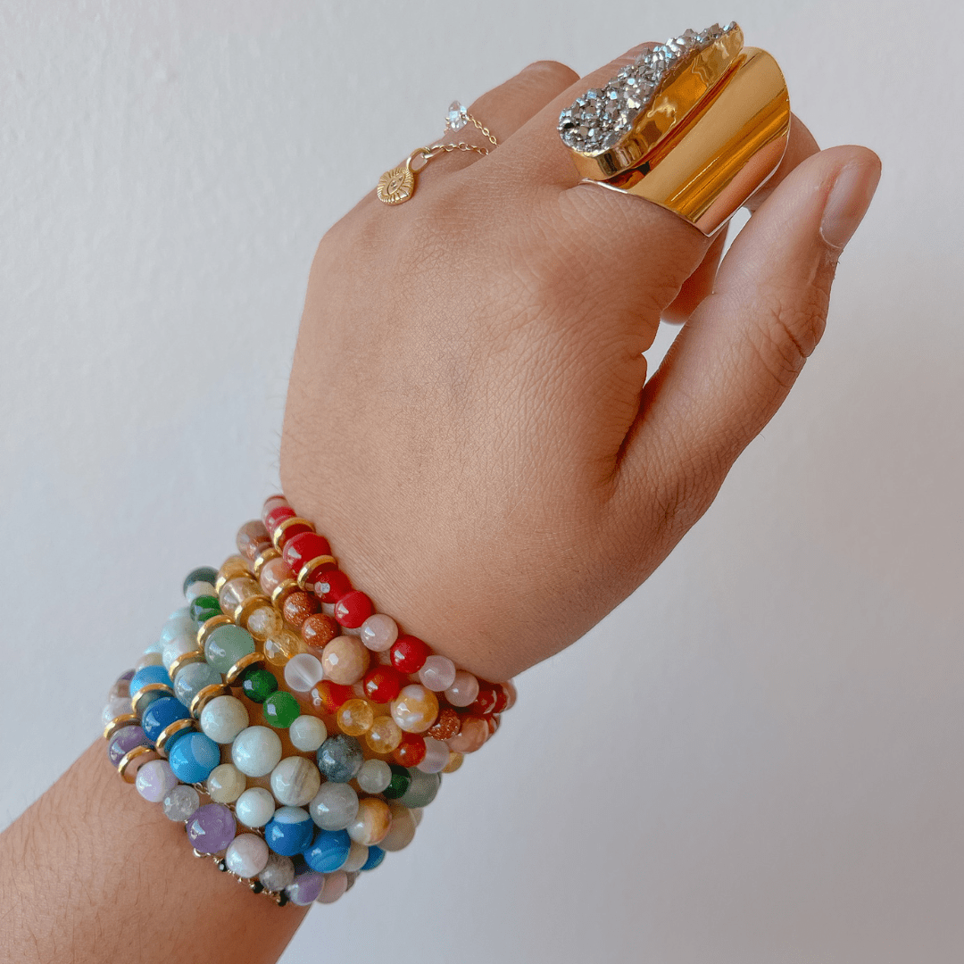Custom Stone Bracelet Dainty Bracelet Custom Stone Bracelet Made with Natural Healing Stones, Beads and More