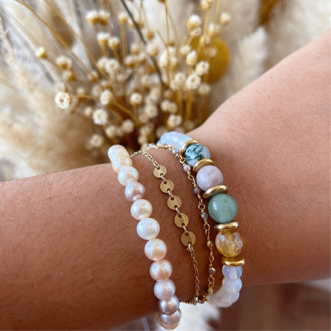 Custom Stone Bracelet Dainty Bracelet Custom Stone Bracelet Made with Natural Healing Stones, Beads and More
