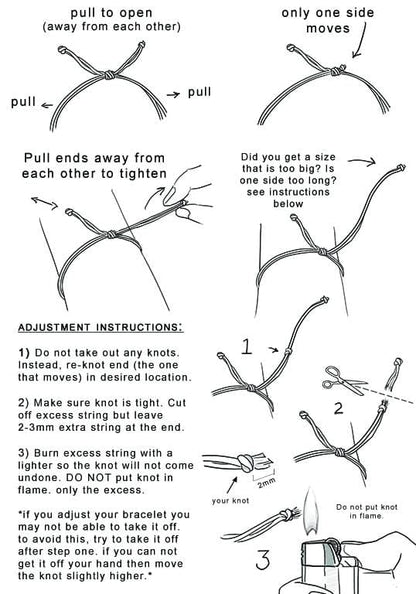 Guide to adjusting the knot for Limitless Bracelet
