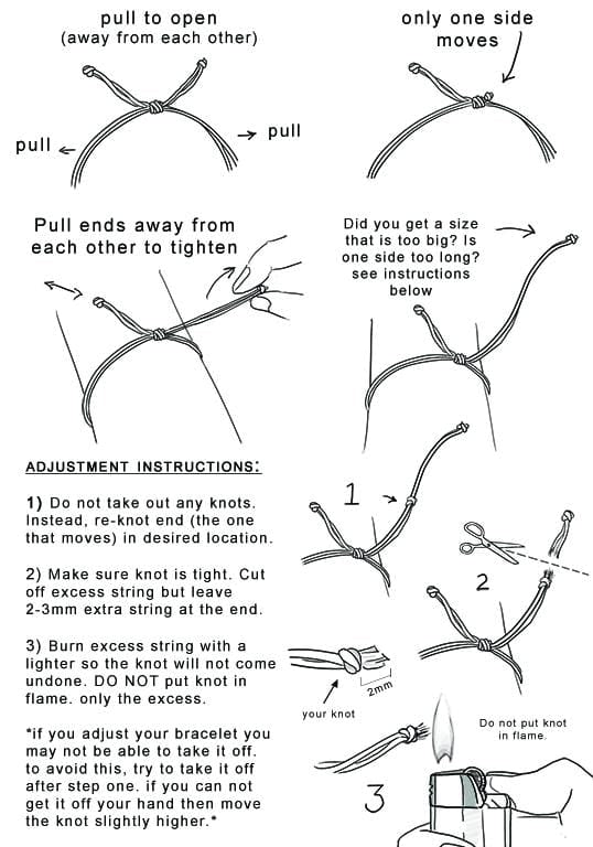 Guide to adjusting the knot for Limitless Bracelet