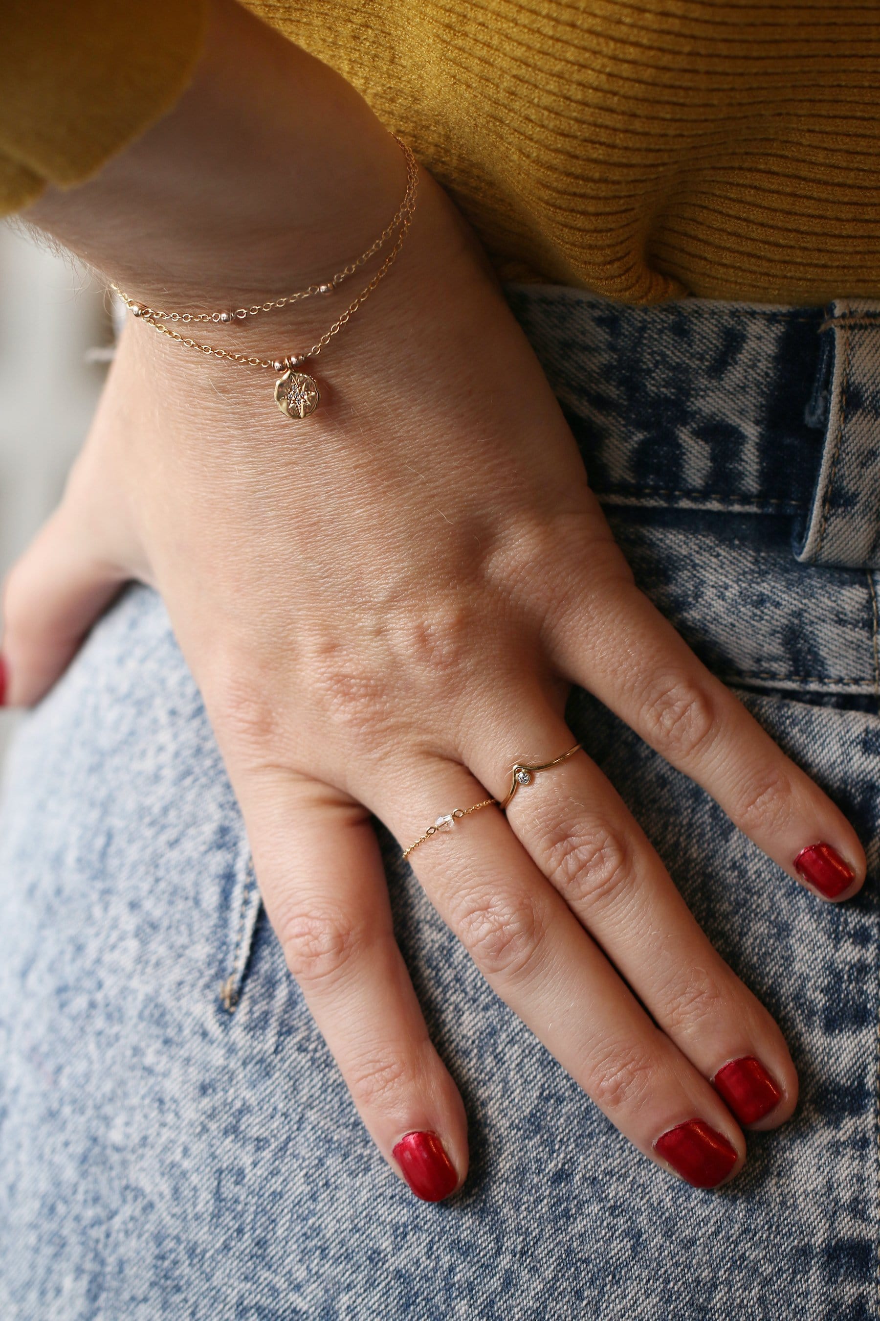 I Love Us Bracelet Dainty Bracelet MaeMae Jewelry | I Love Us Bracelet | Dainty and Minimal | Two-Toned