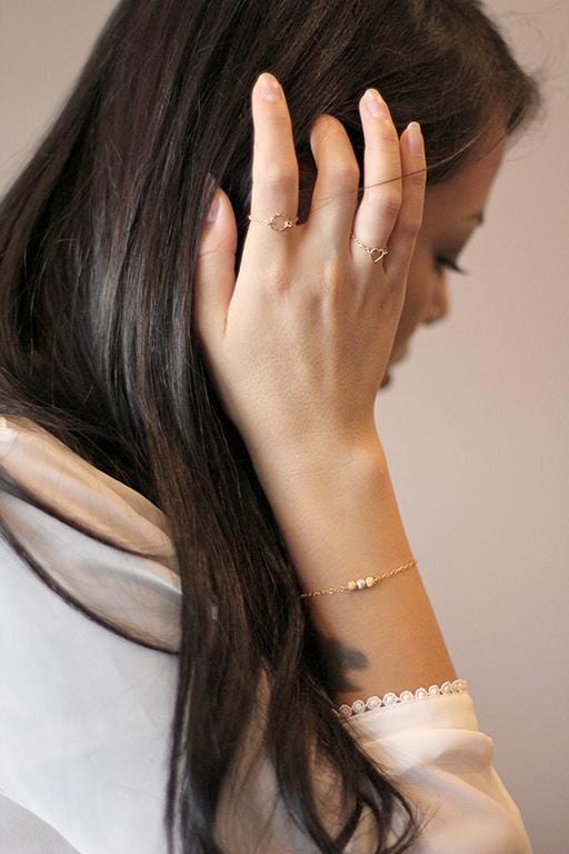 Just Breathe Bracelet Dainty Bracelet MaeMae Jewelry | Just Breathe Bracelet | Dainty Tri-Tone | Gold or Silver