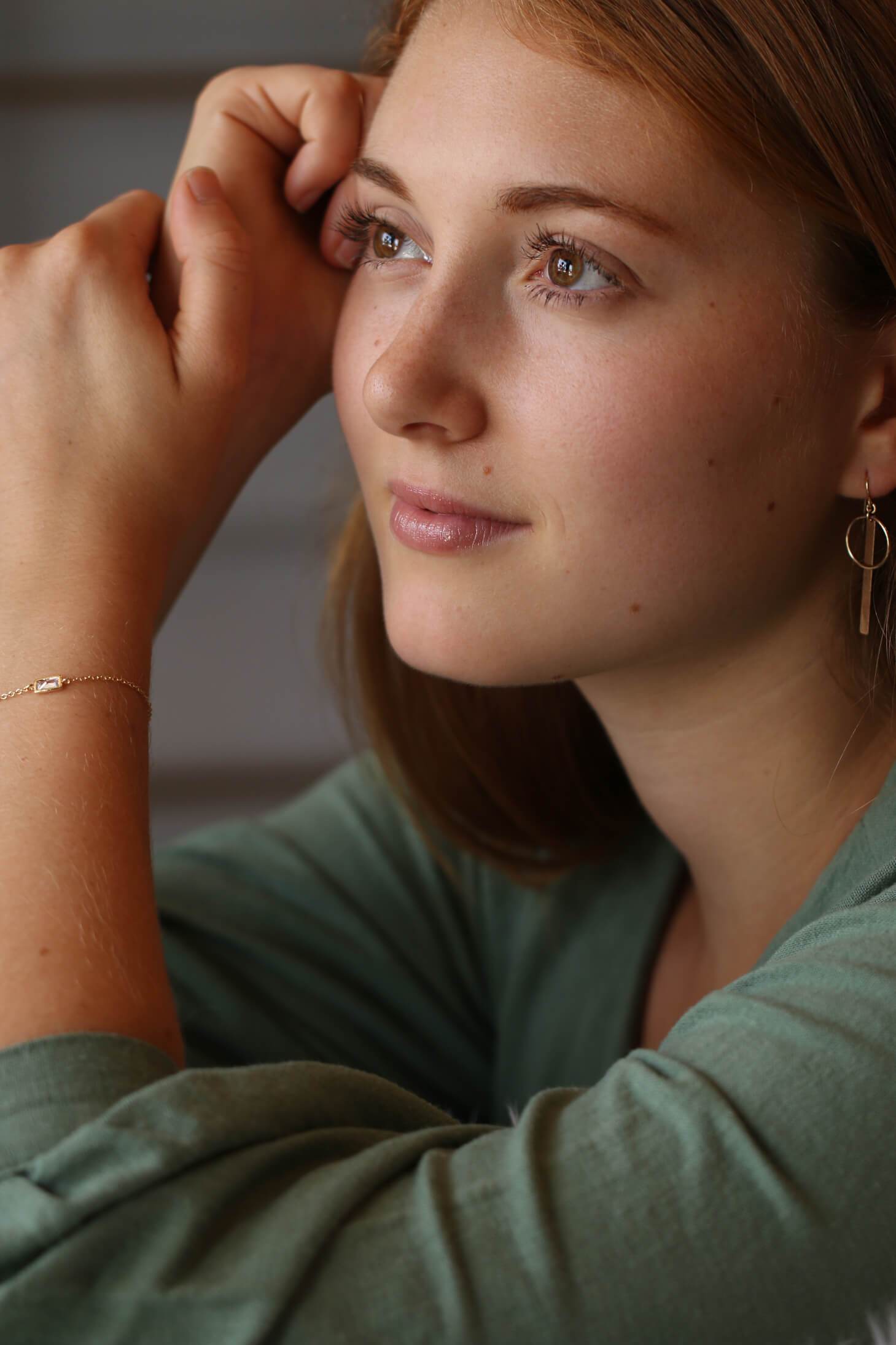 Milestone Bracelet Dainty Bracelet MaeMae Jewelry | "The Milestone" Two-Toned Bracelet | Crystal Baguette