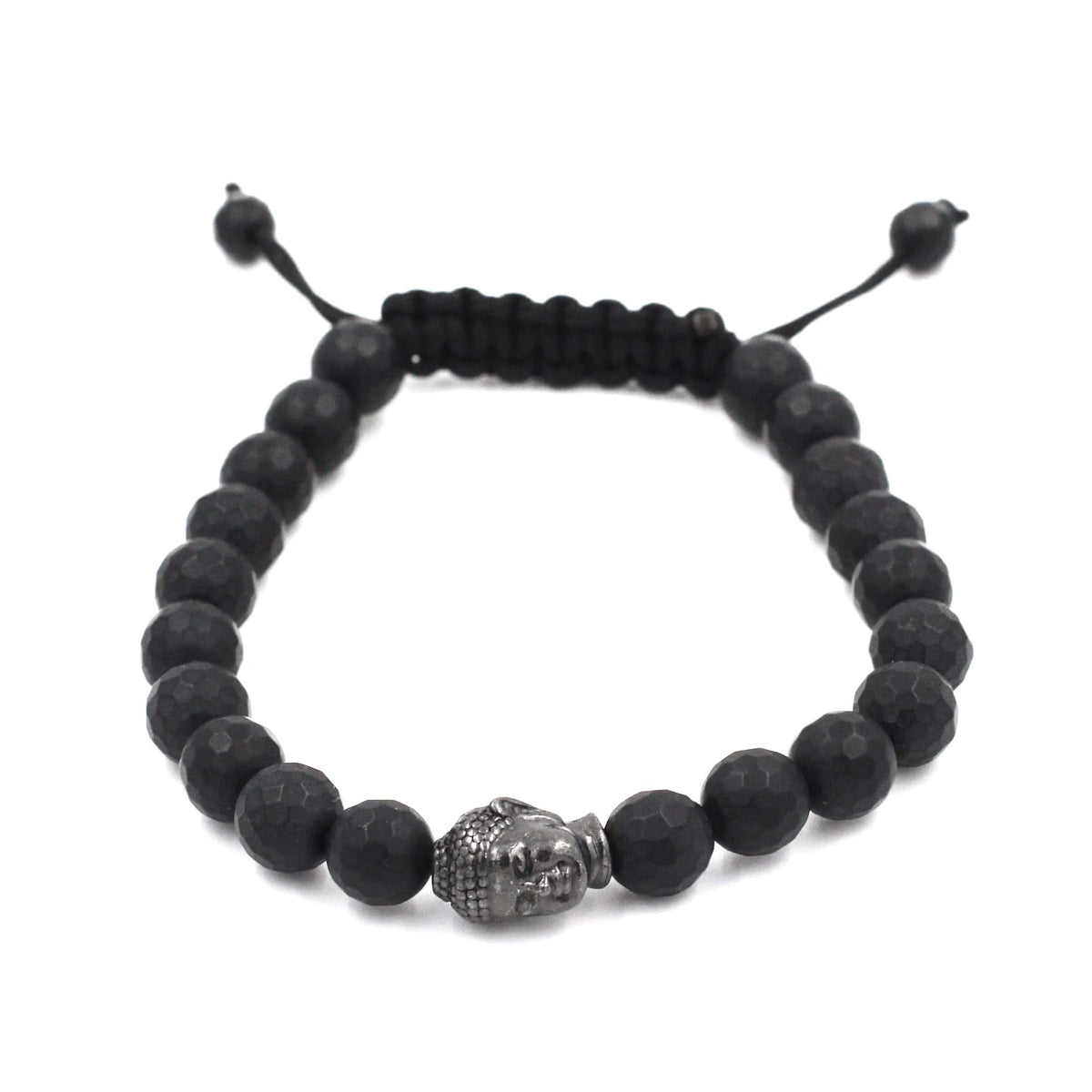 Black Onyx Stone Macrame Bracelet Dainty Bracelet XS / Black MaeMae Jewelry | Black Onyx Stone Bracelet| Authentic Gemstones