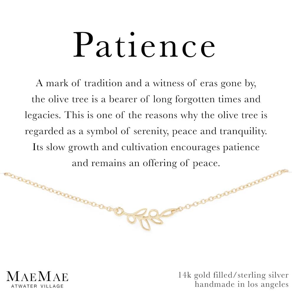 Patience Bracelet Dainty Bracelet XS Patience Bracelet | Olive Branch Bracelet | Carded Jewelry