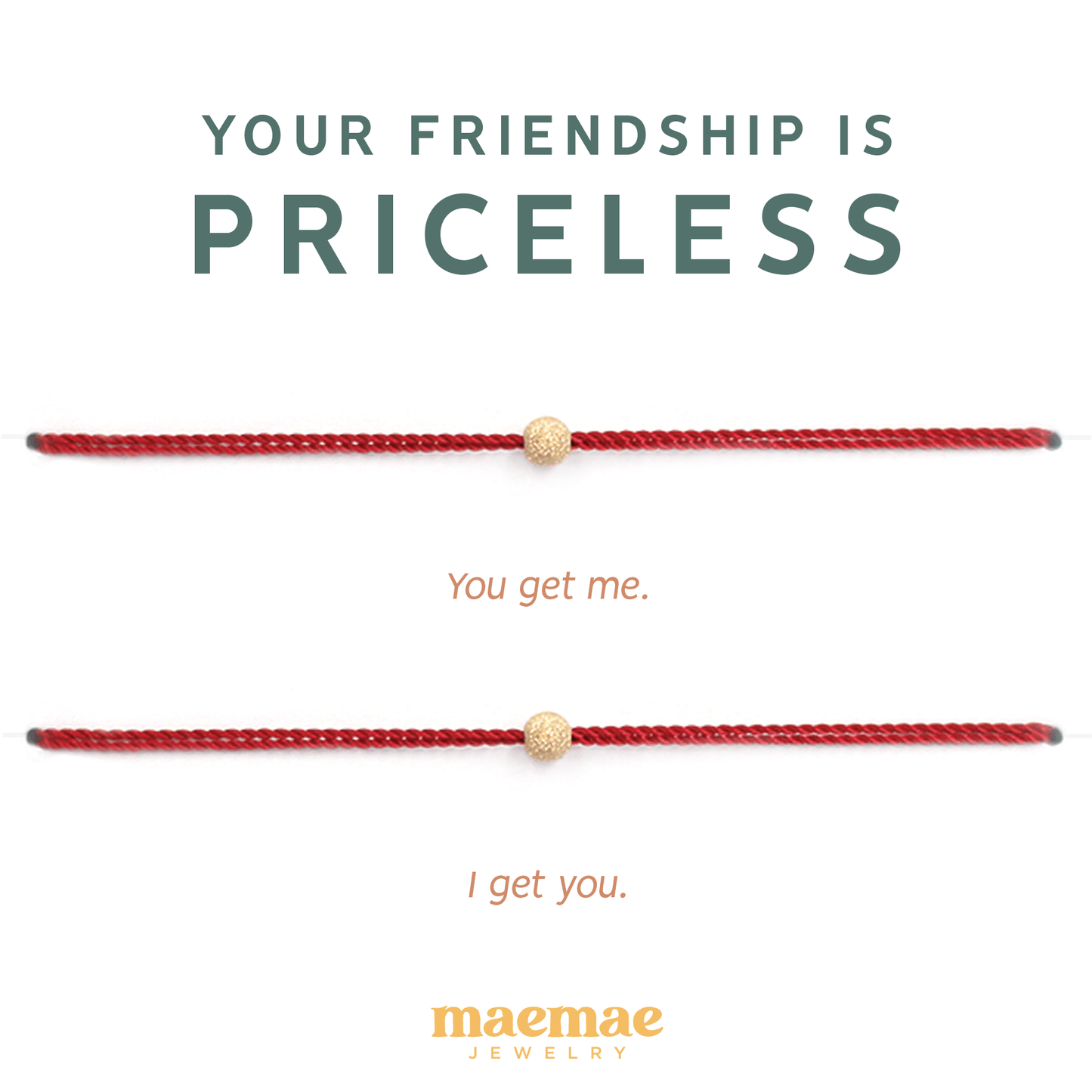 Your Friendship is Priceless 2-Set Bracelets Dainty Bracelet MaeMae Jewelry | Your Friendship is Priceless  | 2-Set Bracelets