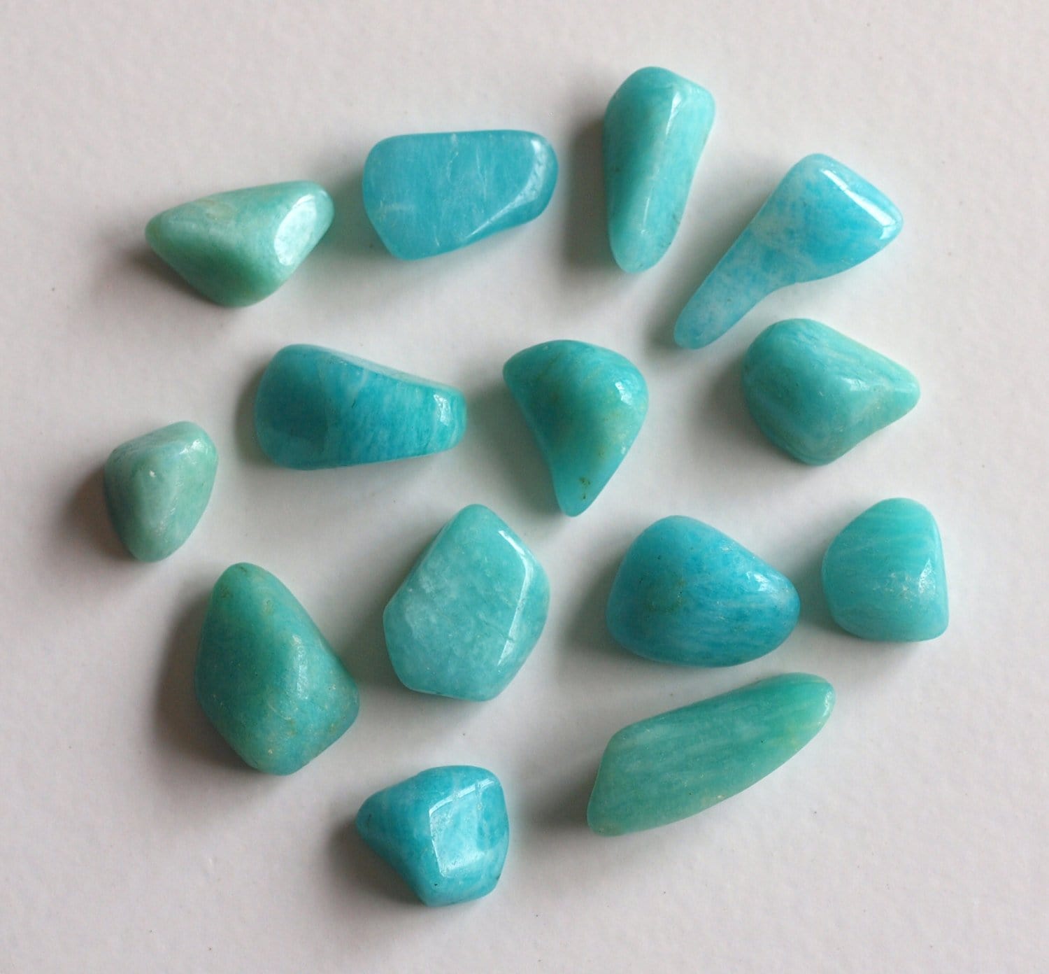 Tumble polished Amazonite (darker) from MaeMae jewelry