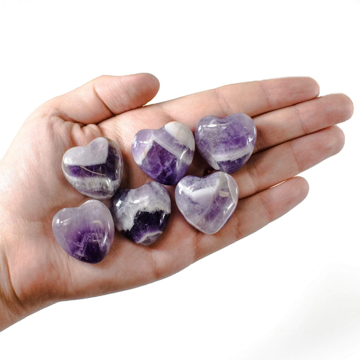 Heart Stone Crystals Variety of Options Dainty Crystals Amethyst