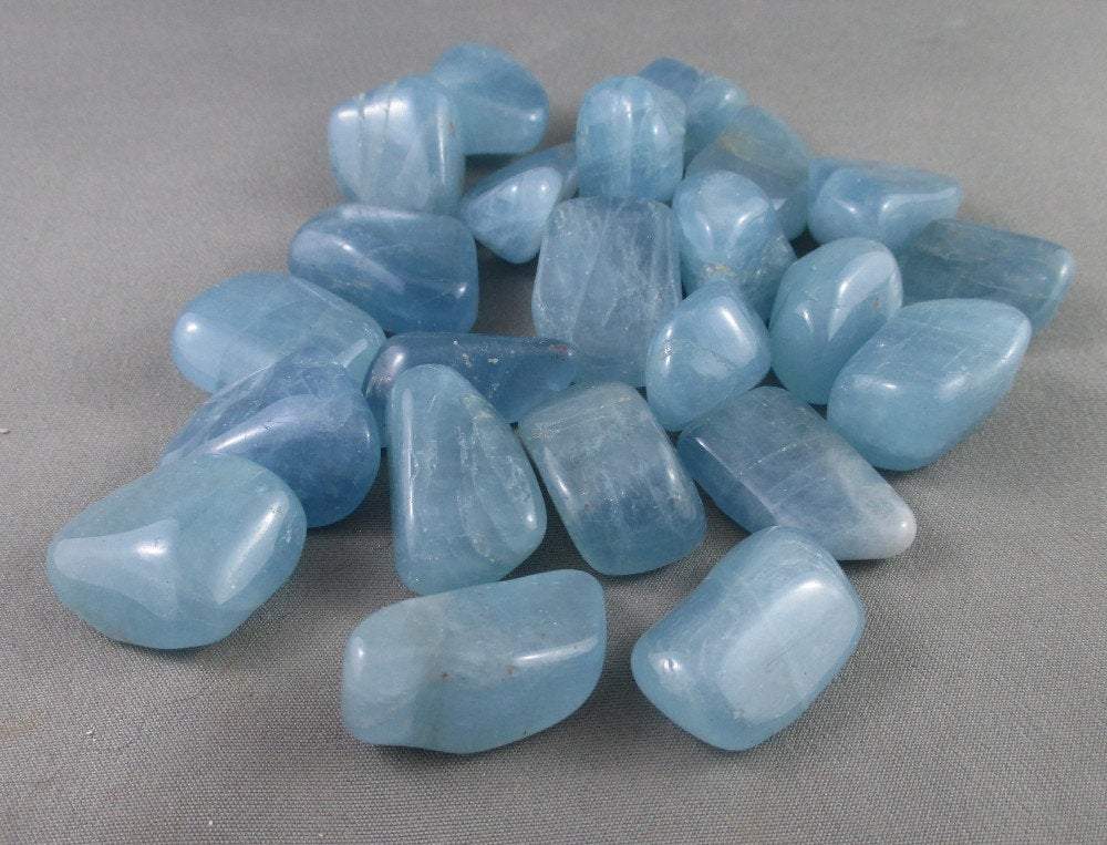 Variety Tumbled Stone Crystals Dainty Crystals Aquamarine (small) MaeMae Jewelry Tumbled Healing Stones and Energetic Crystals for Your Projects!