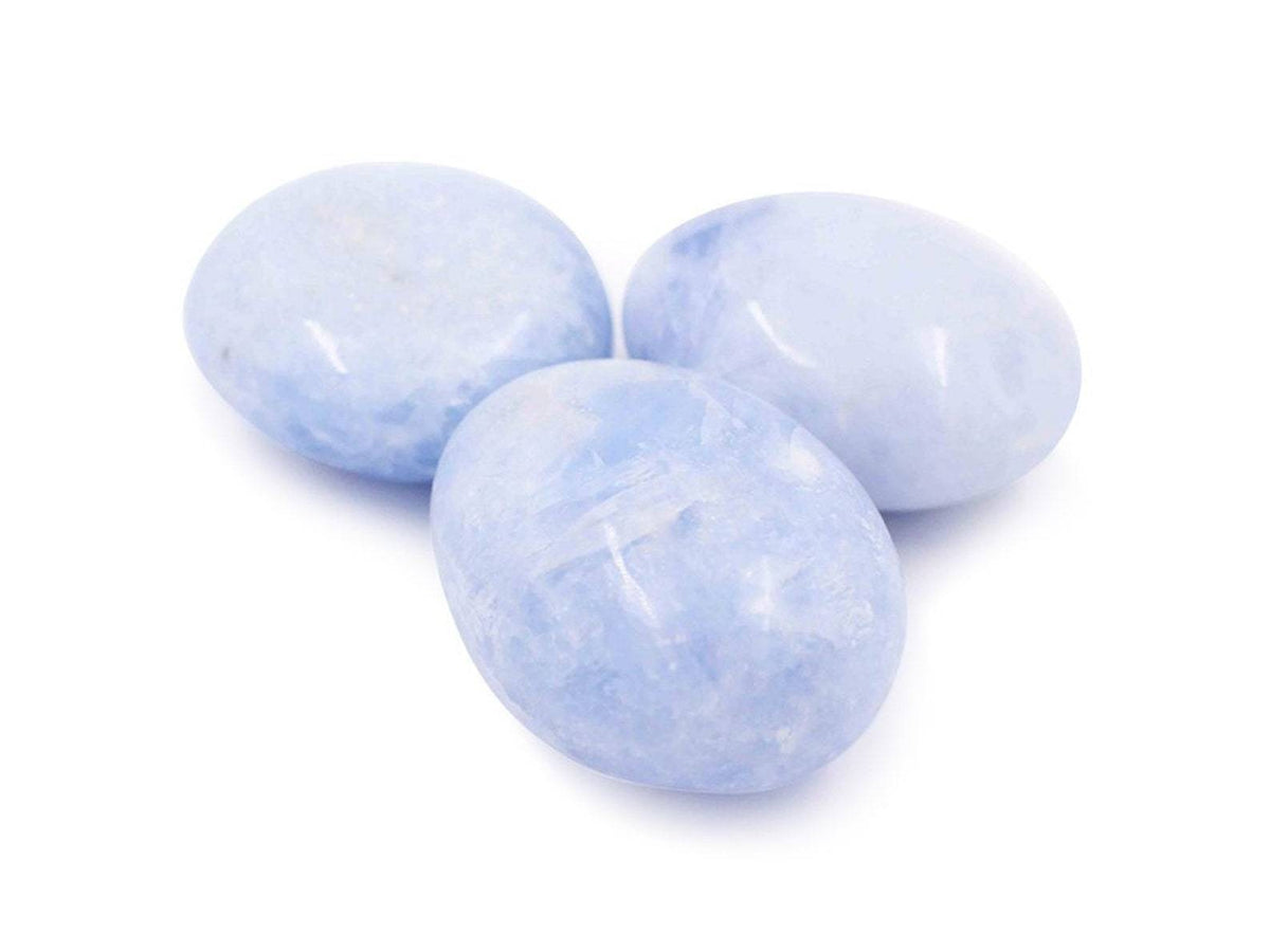 Blue Calcite Palm Stone Dainty Crystals